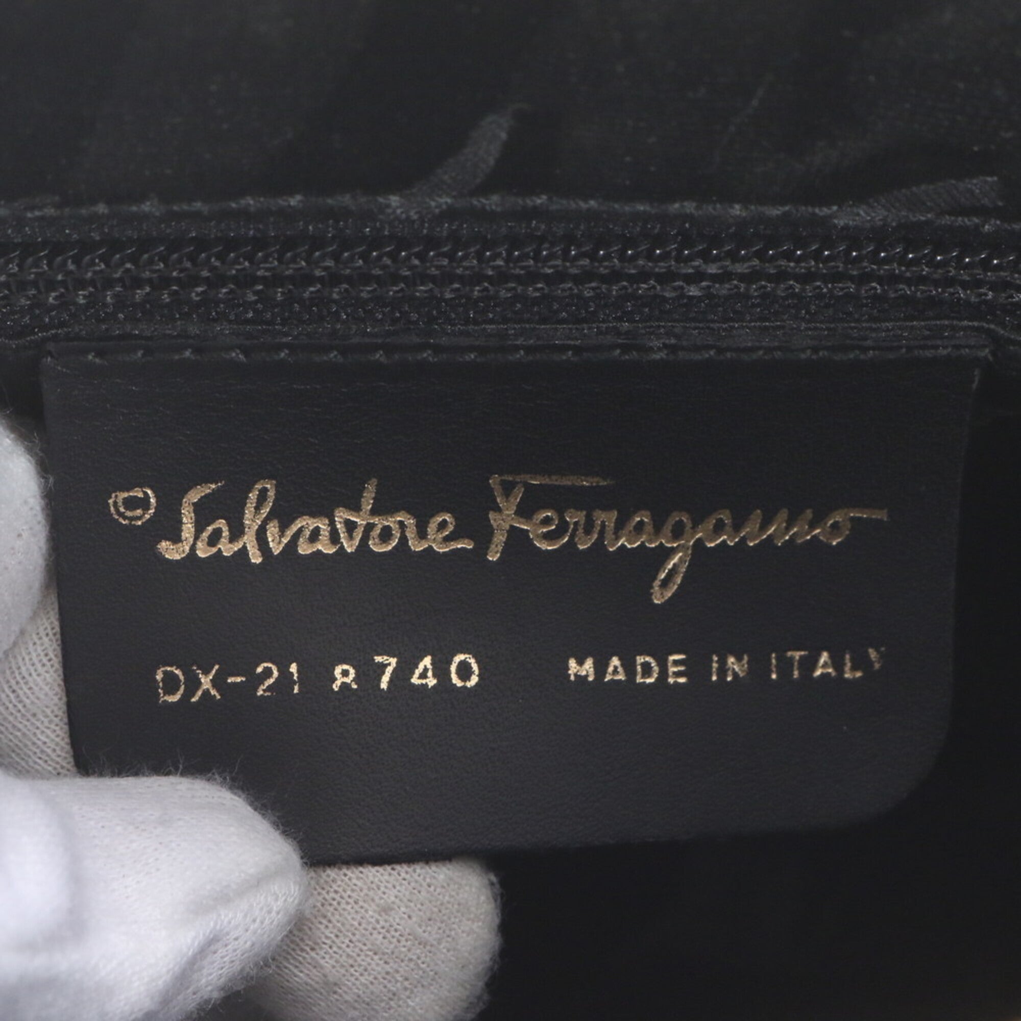Salvatore Ferragamo Brown Dark Brown Leather Handbag Tote Bag (Pre-Owned)