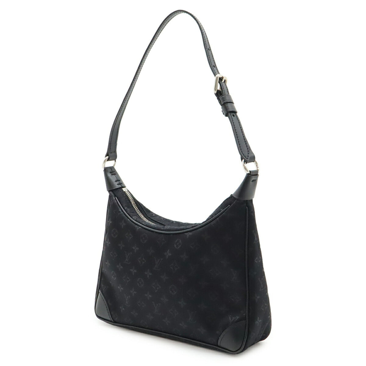 Louis Vuitton Noir Monogram Satin Leather Pouch (Pre-Owned)