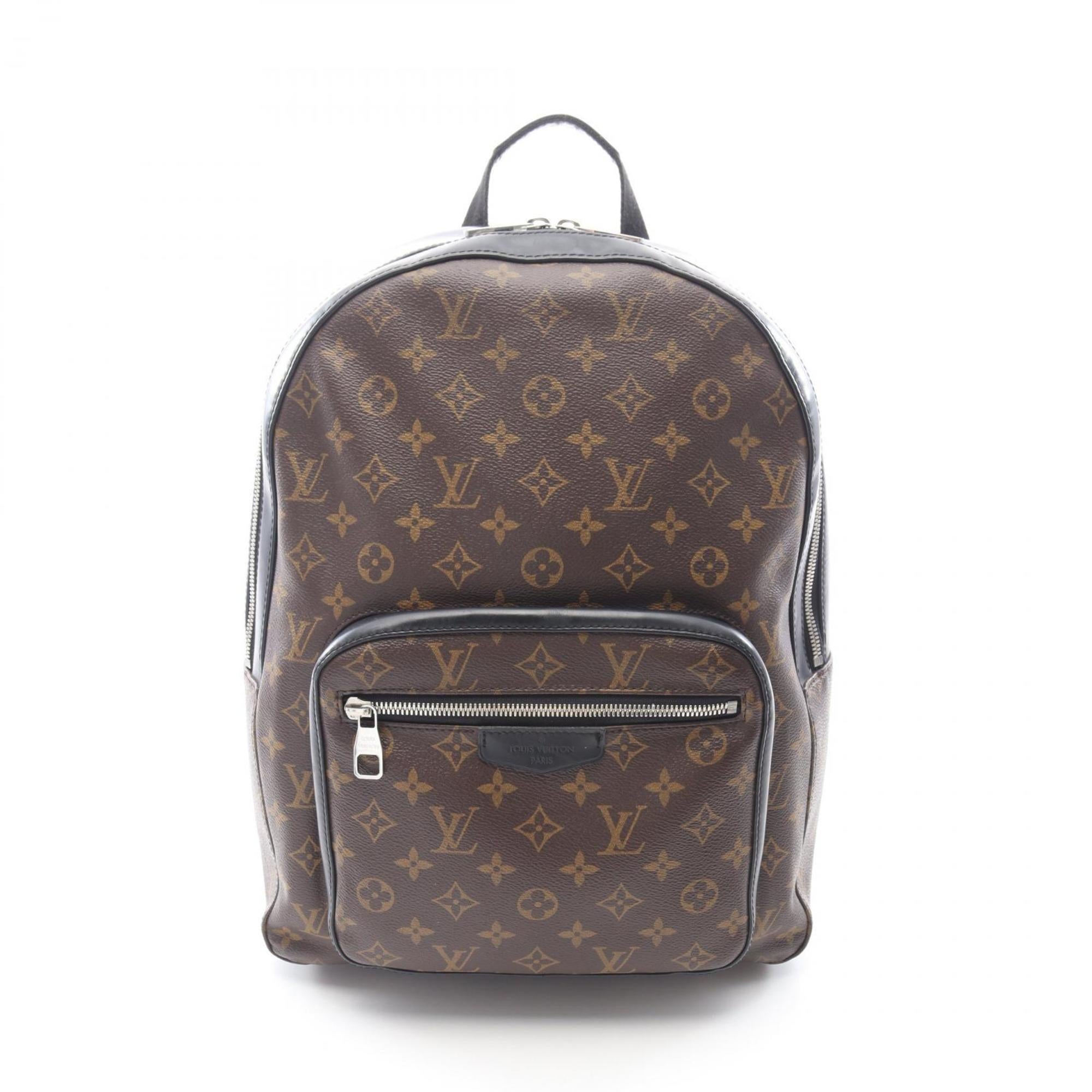 Louis Vuitton Black Brown Monogram Macassar Coated Canvas Leather Backpack (Pre-Owned)