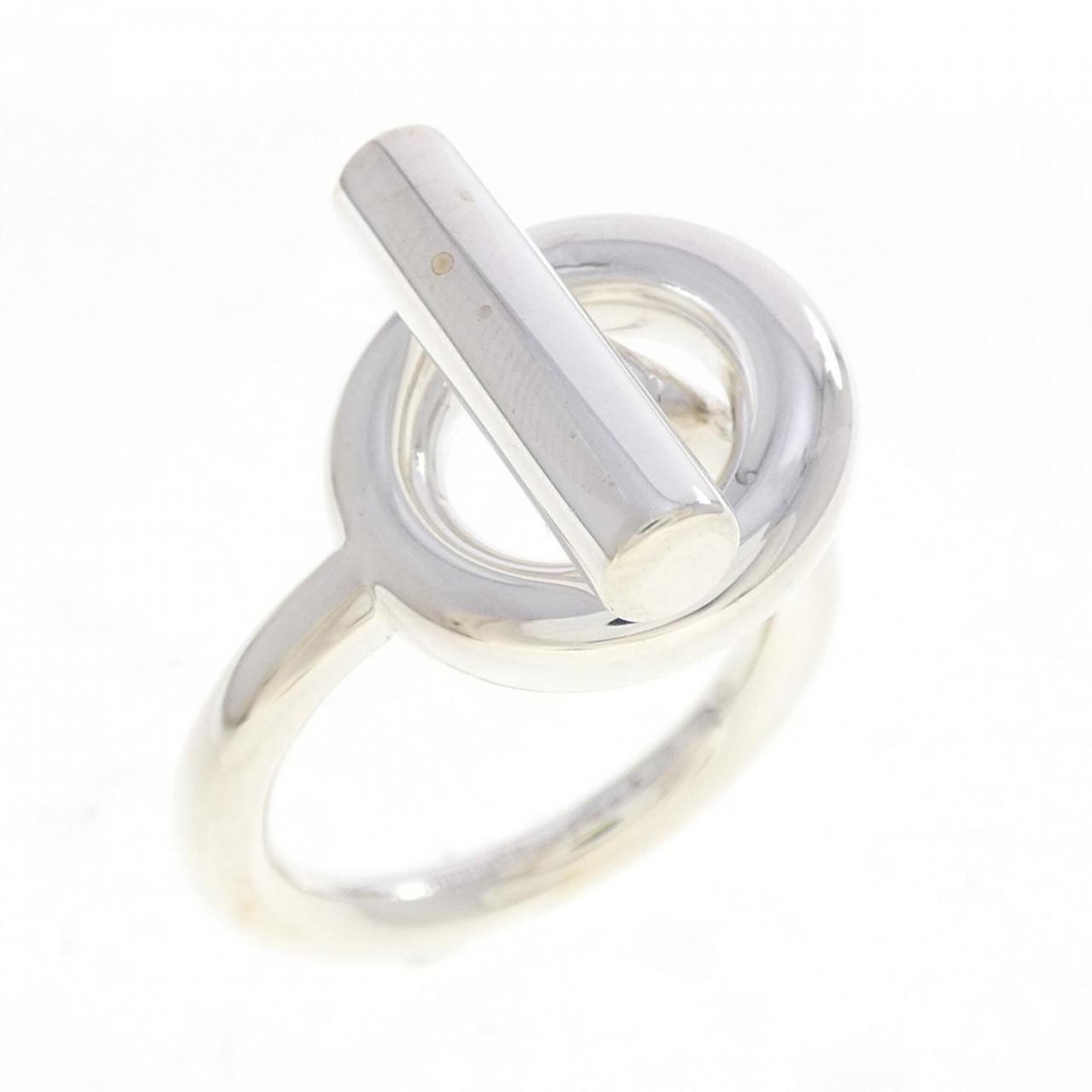 Hermes Silver 925 Band Ring (Pre-Owned)