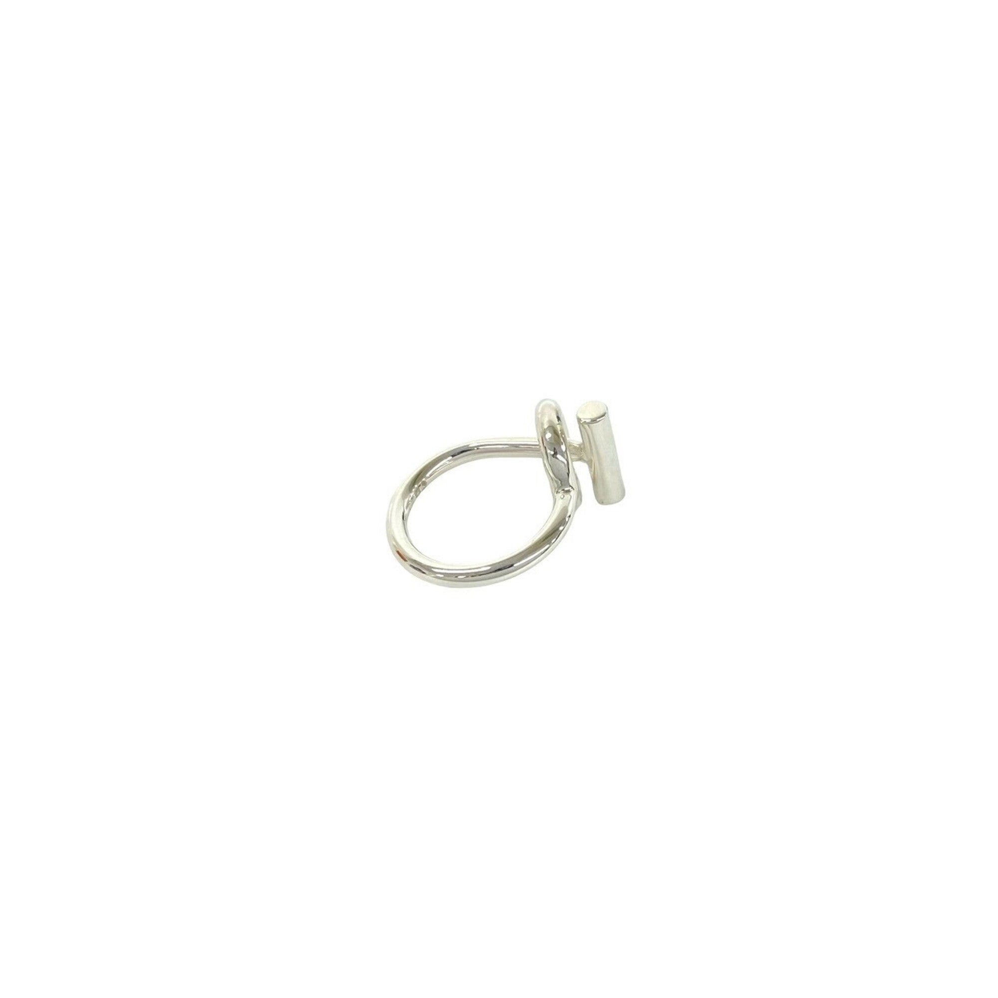 Hermes Silver Silver 925 Band Ring (Pre-Owned)