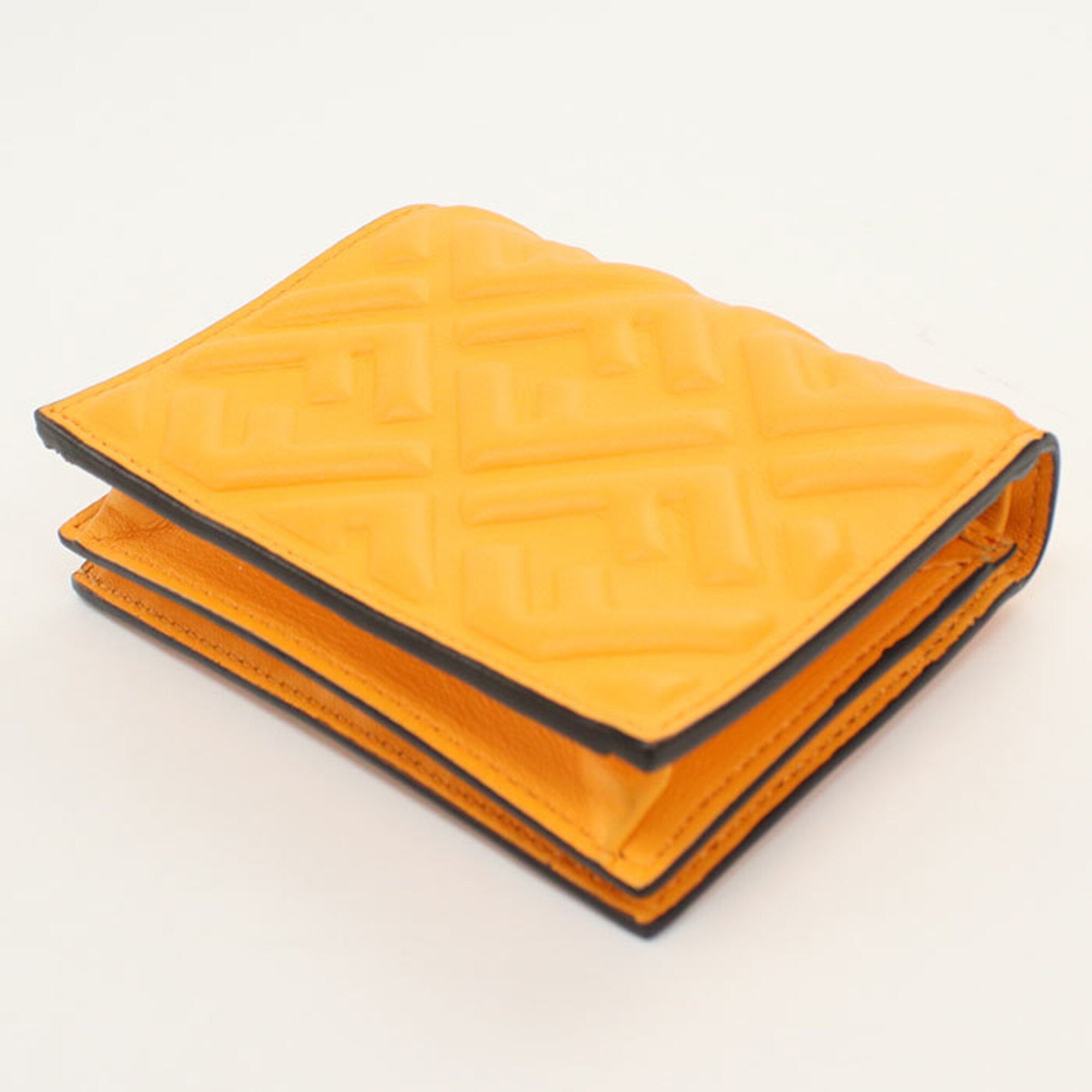 Fendi Orange Leather Wallet (Bi-Fold) (Pre-Owned)