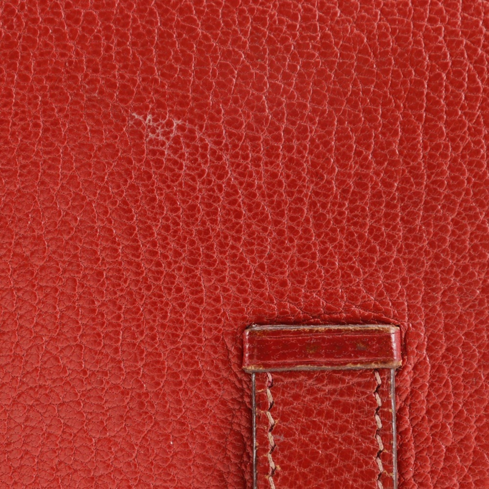 Hermes Red Color Wallet (Bi-Fold) (Pre-Owned)