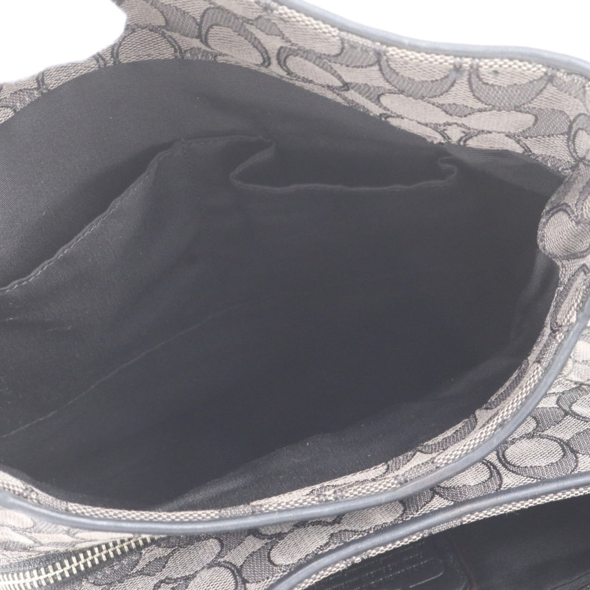 Coach Black Leather Canvas Handbag Shoulder Bag Tote Bag (Pre-Owned)