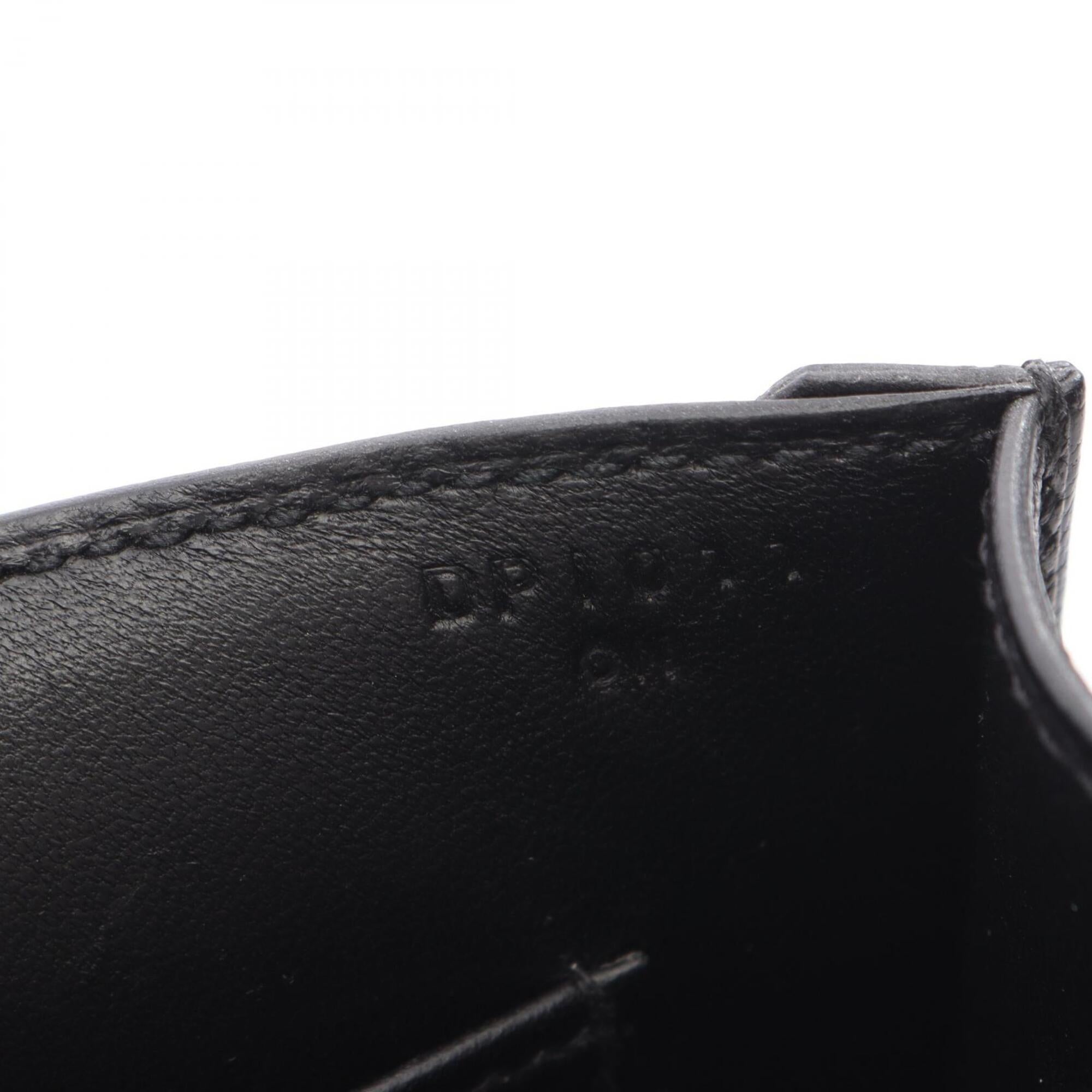 Hermes Black Leather Handbag Shoulder Bag (Pre-Owned)