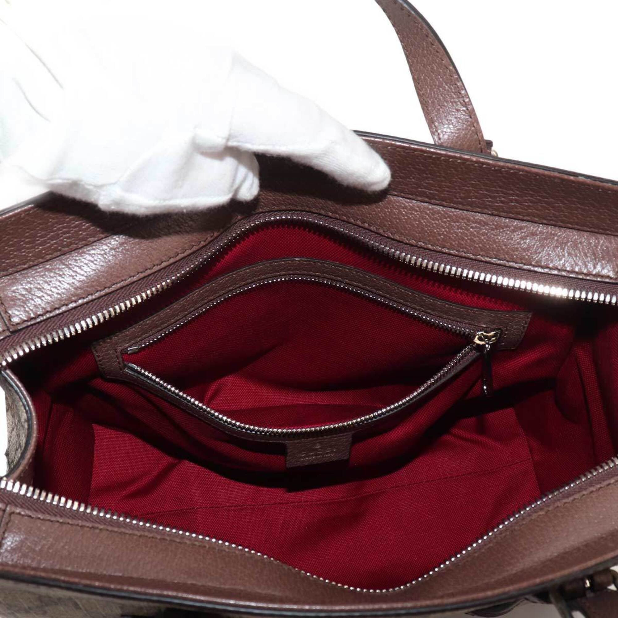 Gucci Beige Brown Gg Supreme Leather Handbag Tote Bag (Pre-Owned)