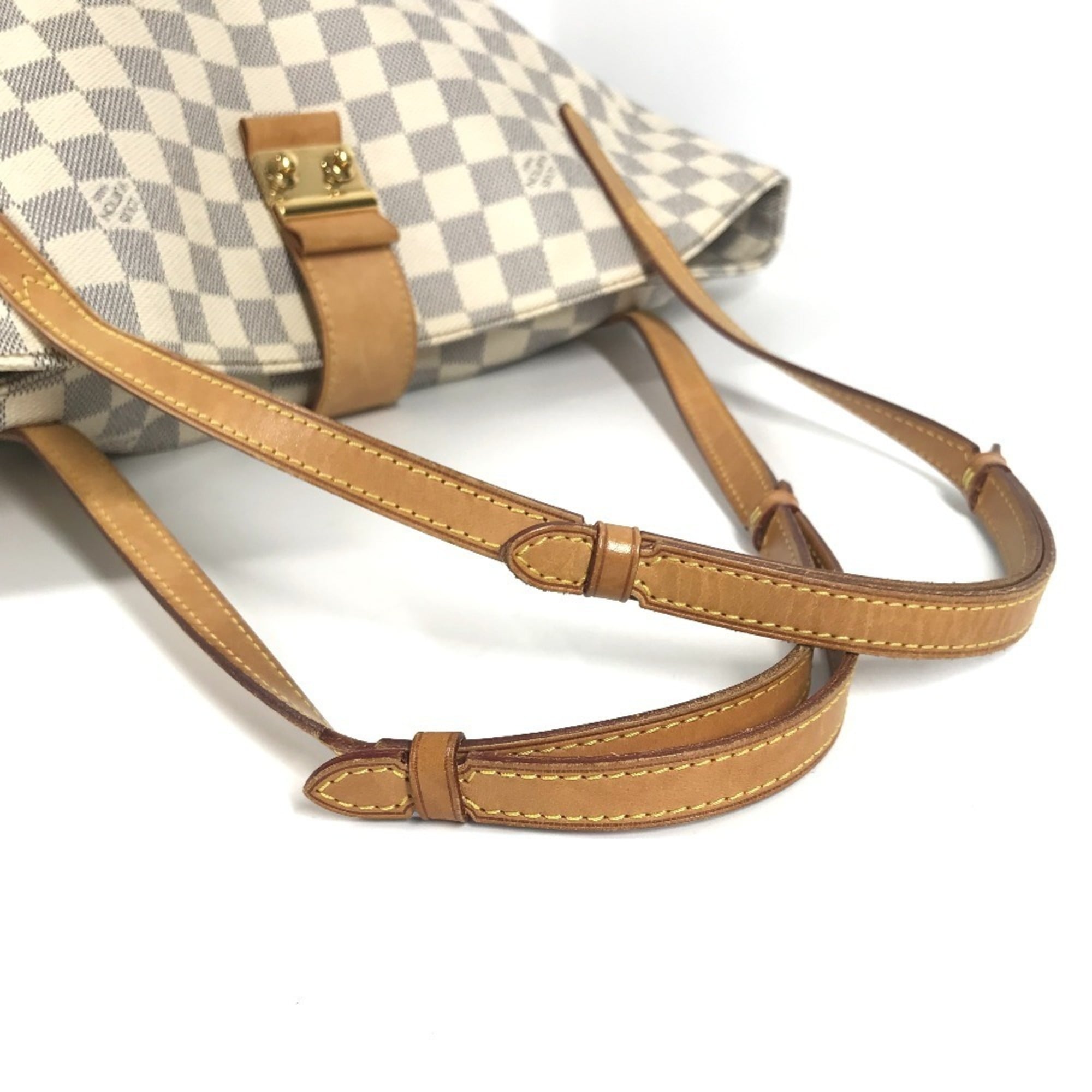 Louis Vuitton Damier Azur White Damier Azur Shoulder Bag Tote Bag (Pre-Owned)