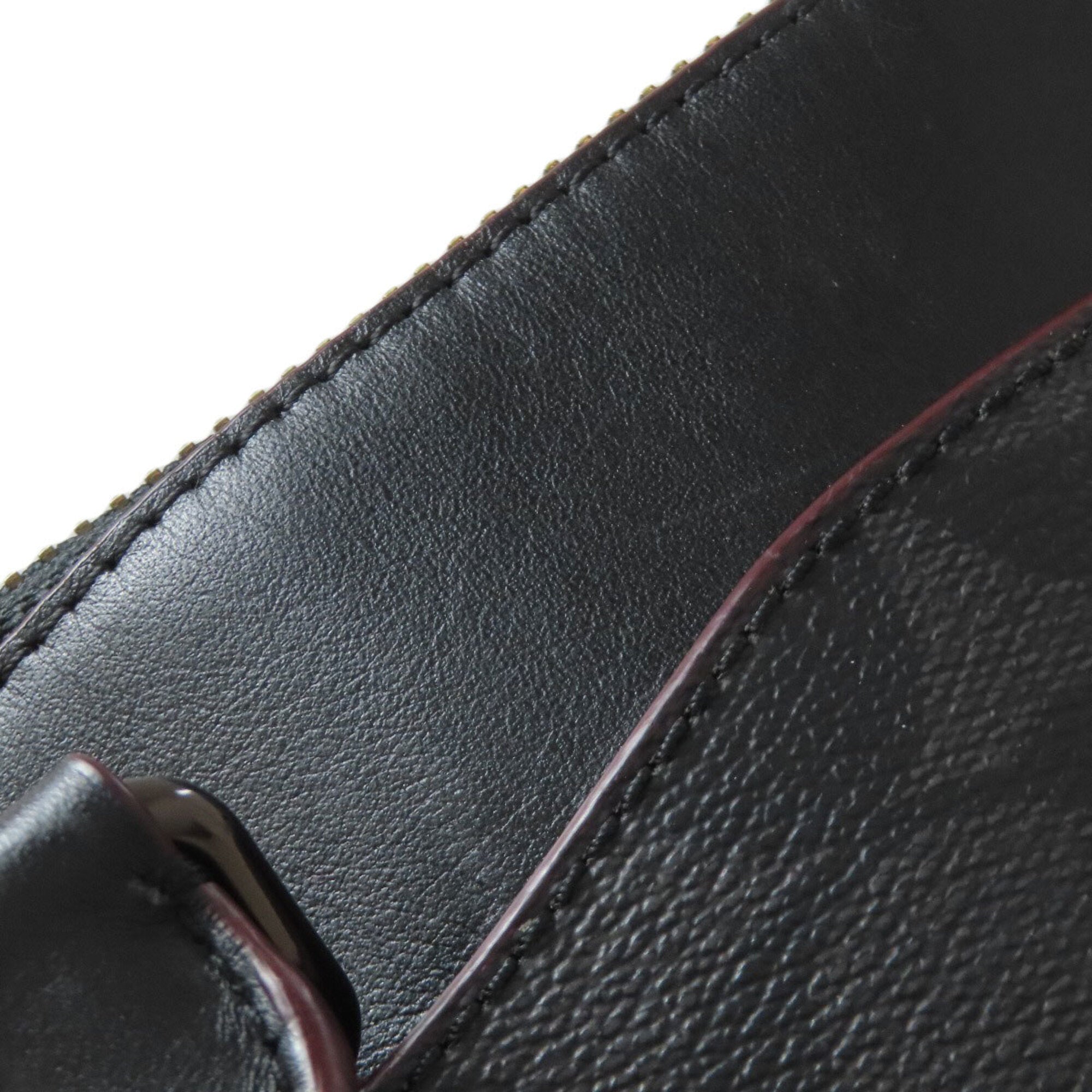 Coach Signature Black Pvc Leather Briefcase (Pre-Owned)