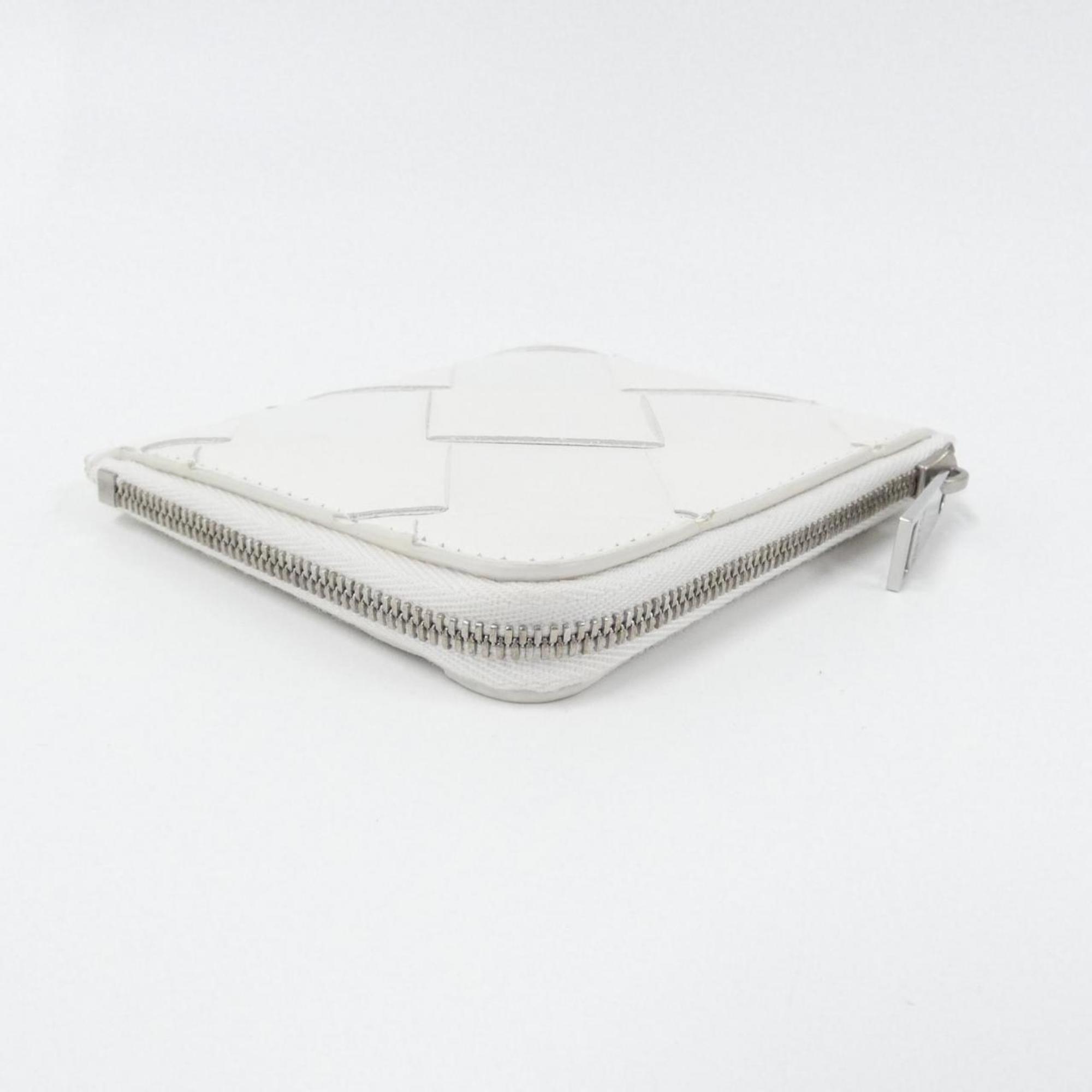 Bottega Veneta White Leather Wallet (Bi-Fold) (Pre-Owned)