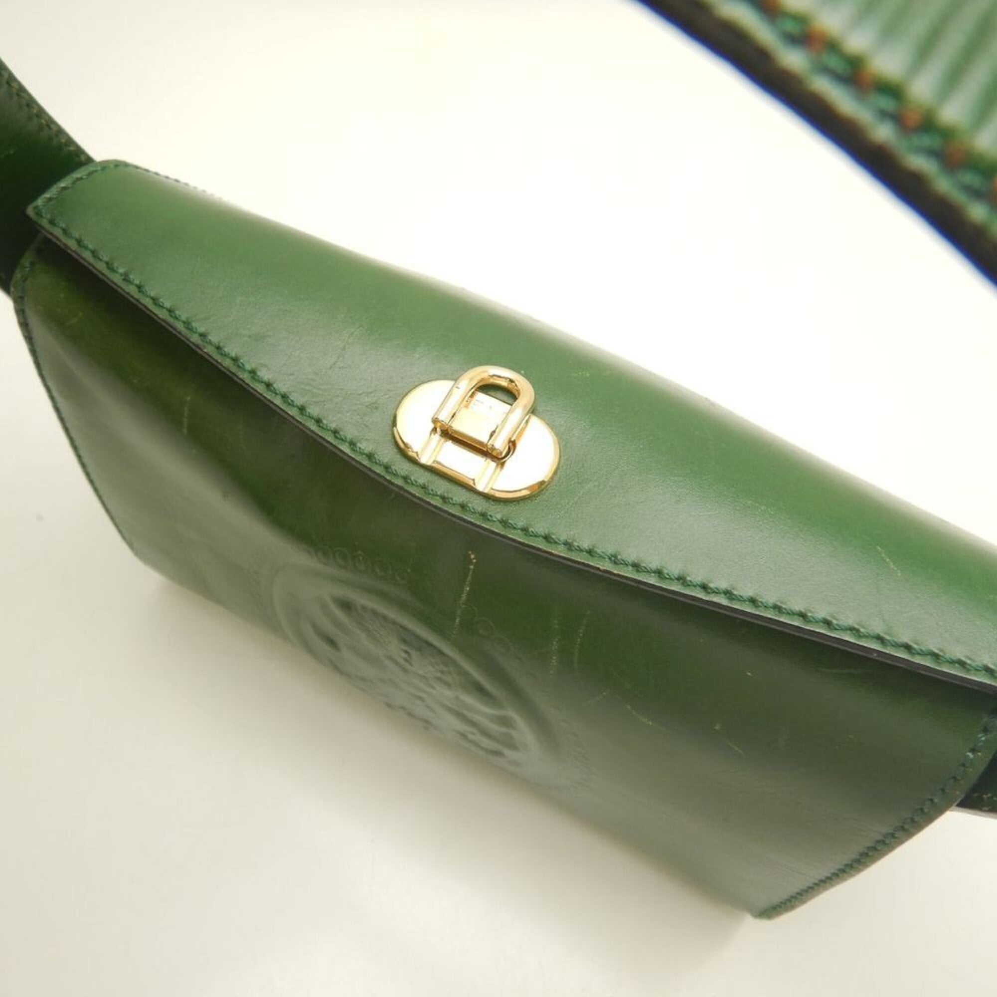 Fendi Green Leather Handbag (Pre-Owned)