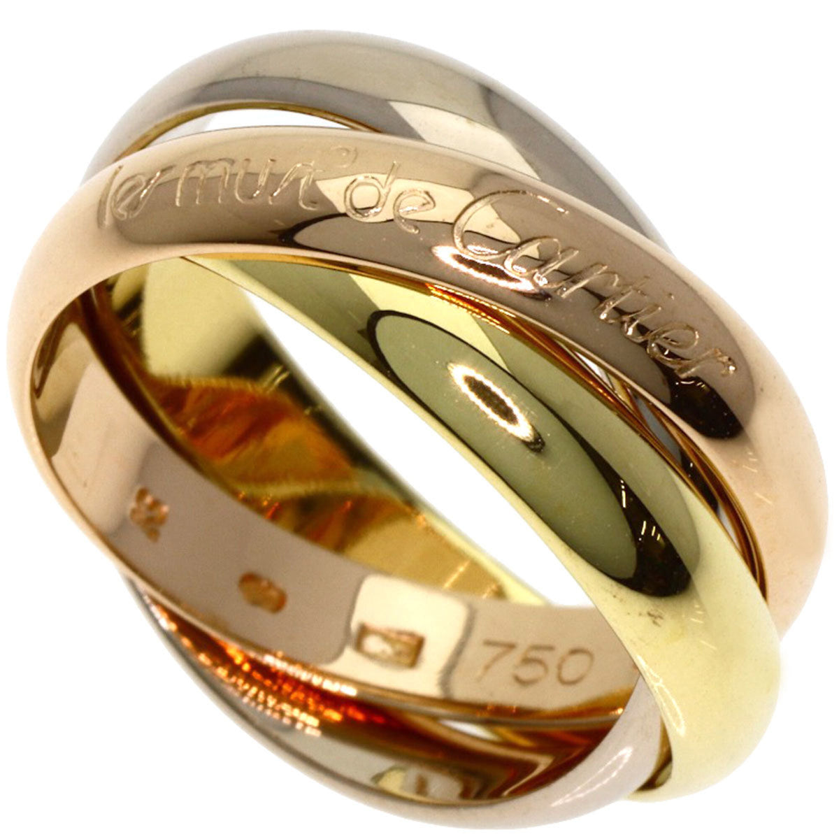 Cartier Trinity Yellow Gold (18K) Pink Gold (18K) White Gold (18K) Band Ring (Pre-Owned)