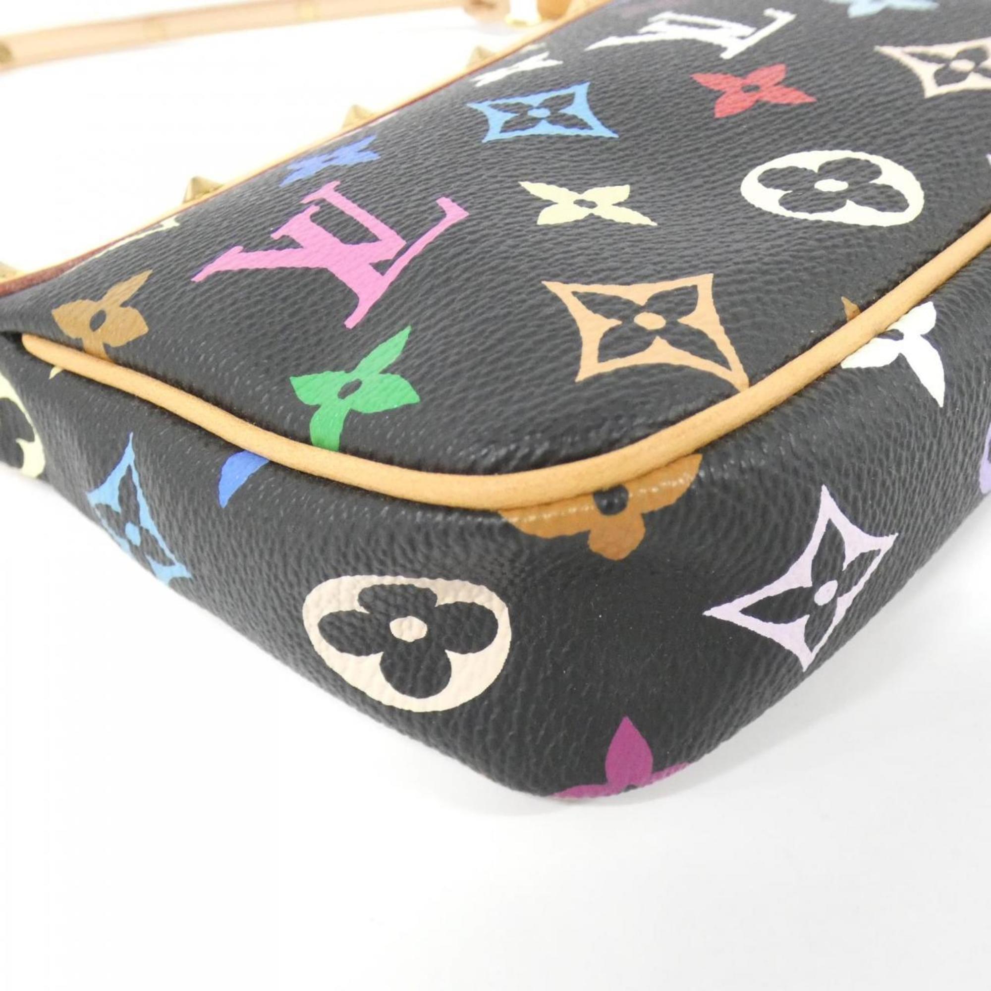 Louis Vuitton Black Coated Canvas Pochette Pouch (Pre-Owned)