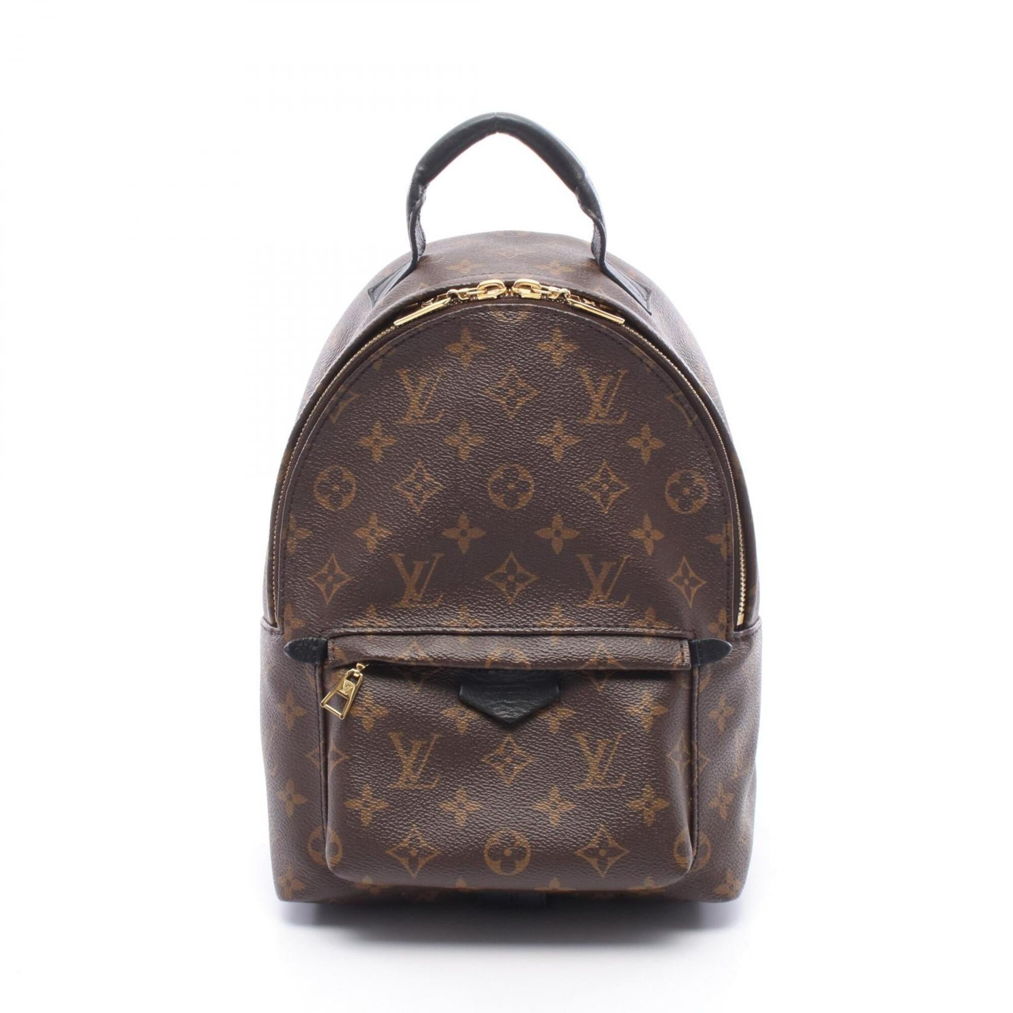 Louis Vuitton Black Brown Coated Canvas Pvc Monogram Leather Backpack Handbag (Pre-Owned)