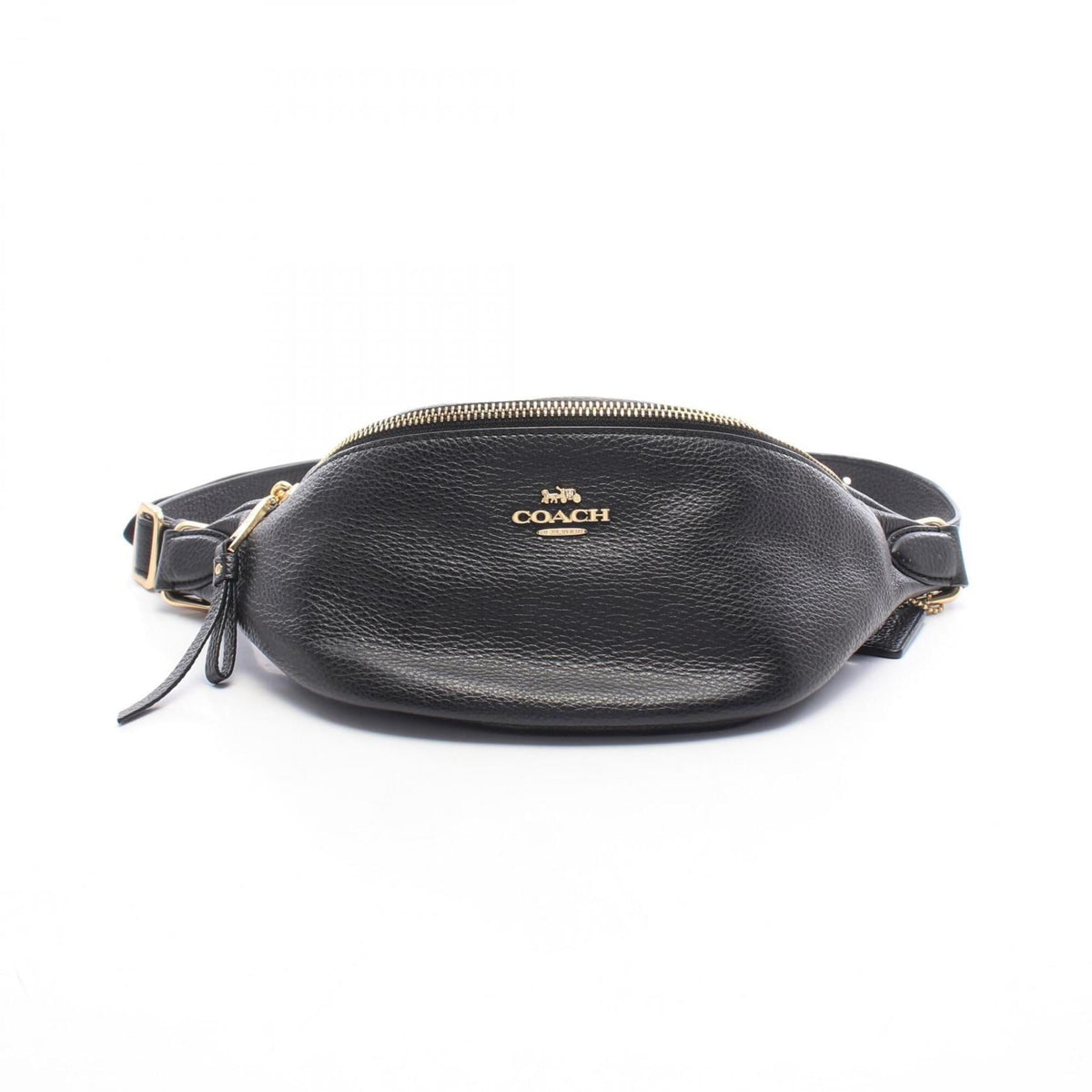 Coach Black Leather Fanny Pack Handbag (Pre-Owned)