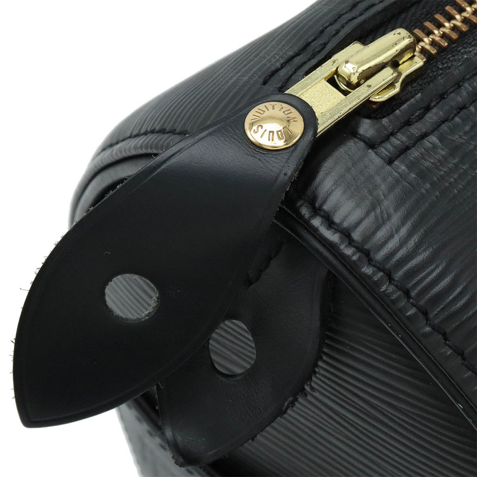 Louis Vuitton Noir Epi Leather Boston Bag Handbag (Pre-Owned)