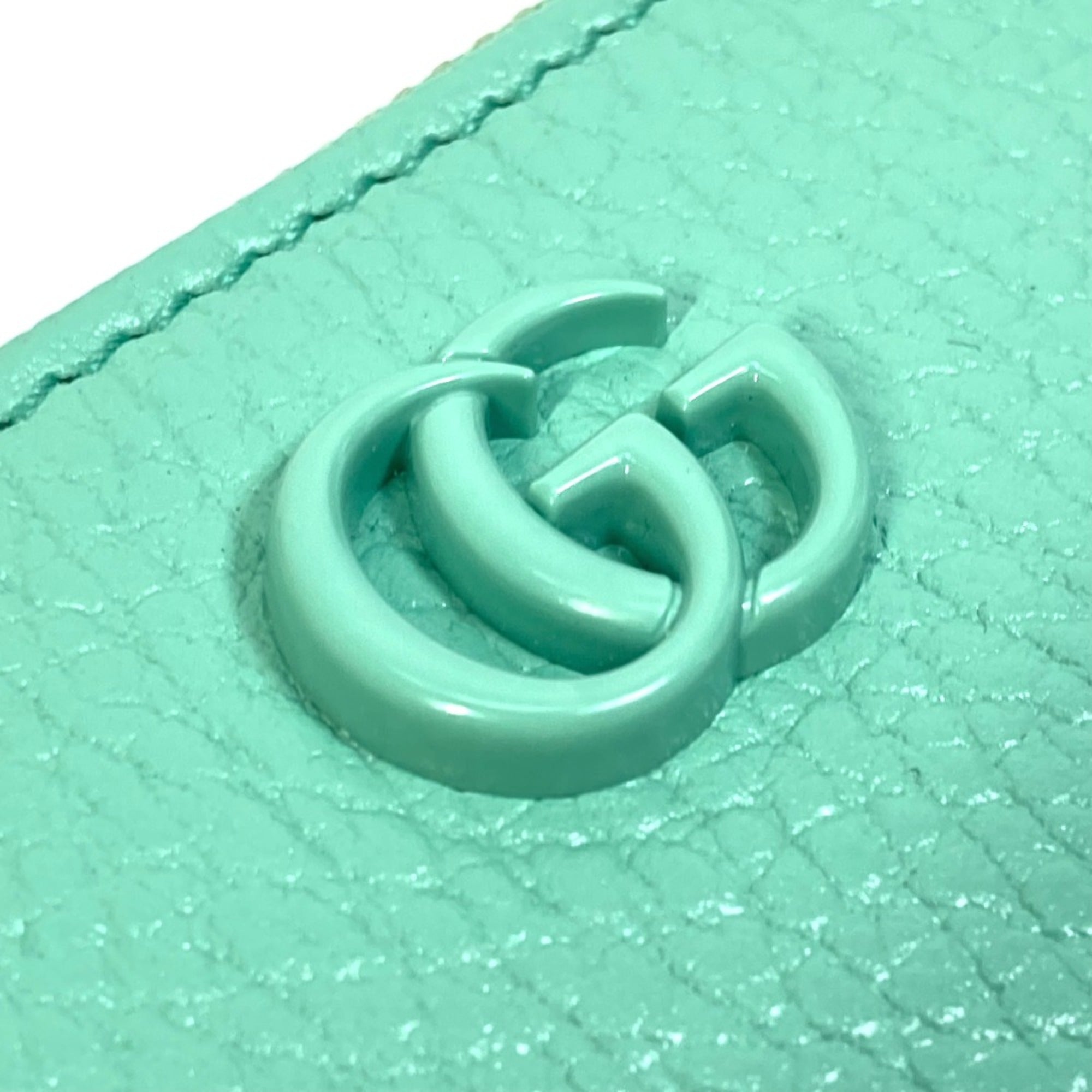 Gucci Green Leather Coin Purse/Coin Case (Pre-Owned)