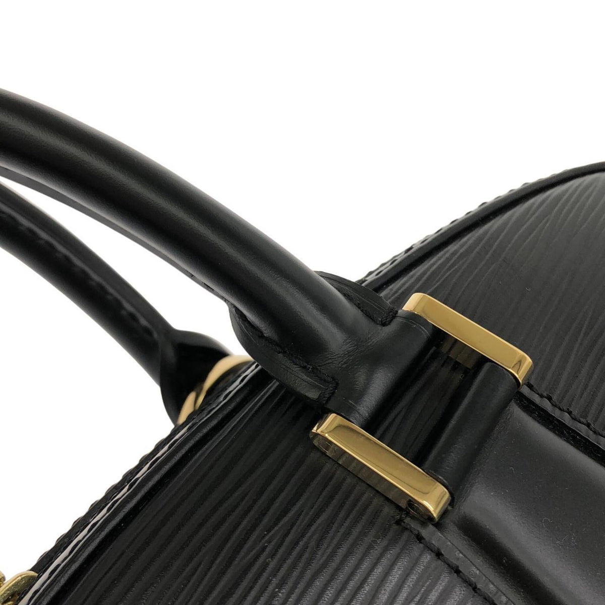 Louis Vuitton Black Brown Leather Handbag (Pre-Owned)