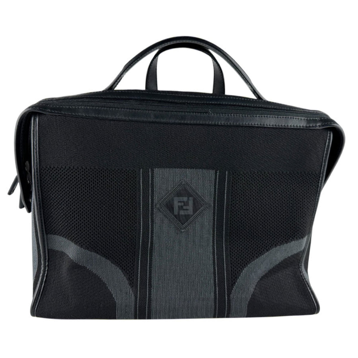 Fendi Black Nylon Leather Handbag (Pre-Owned)