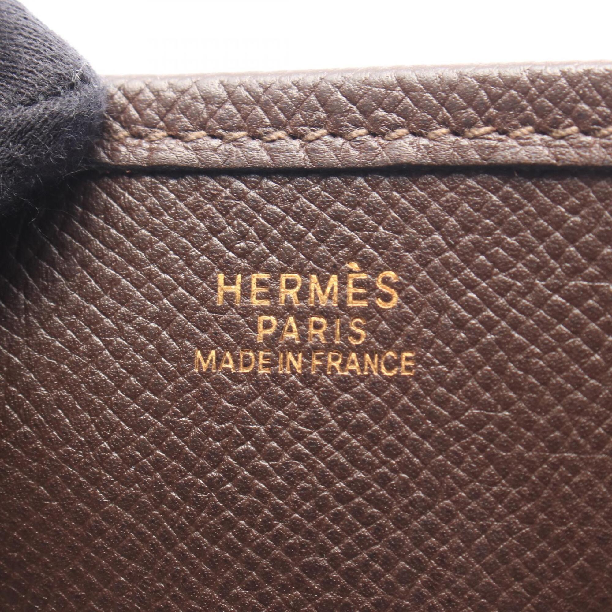 Hermes Brown Chocolat Epsom Leather Handbag Shoulder Bag (Pre-Owned)