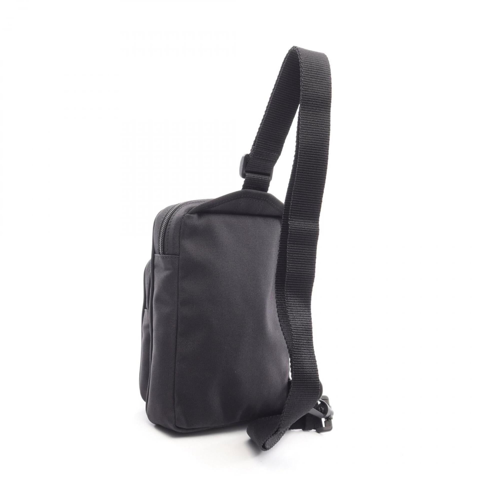 Balenciaga Black Red Color White Canvas Fanny Pack Handbag (Pre-Owned)