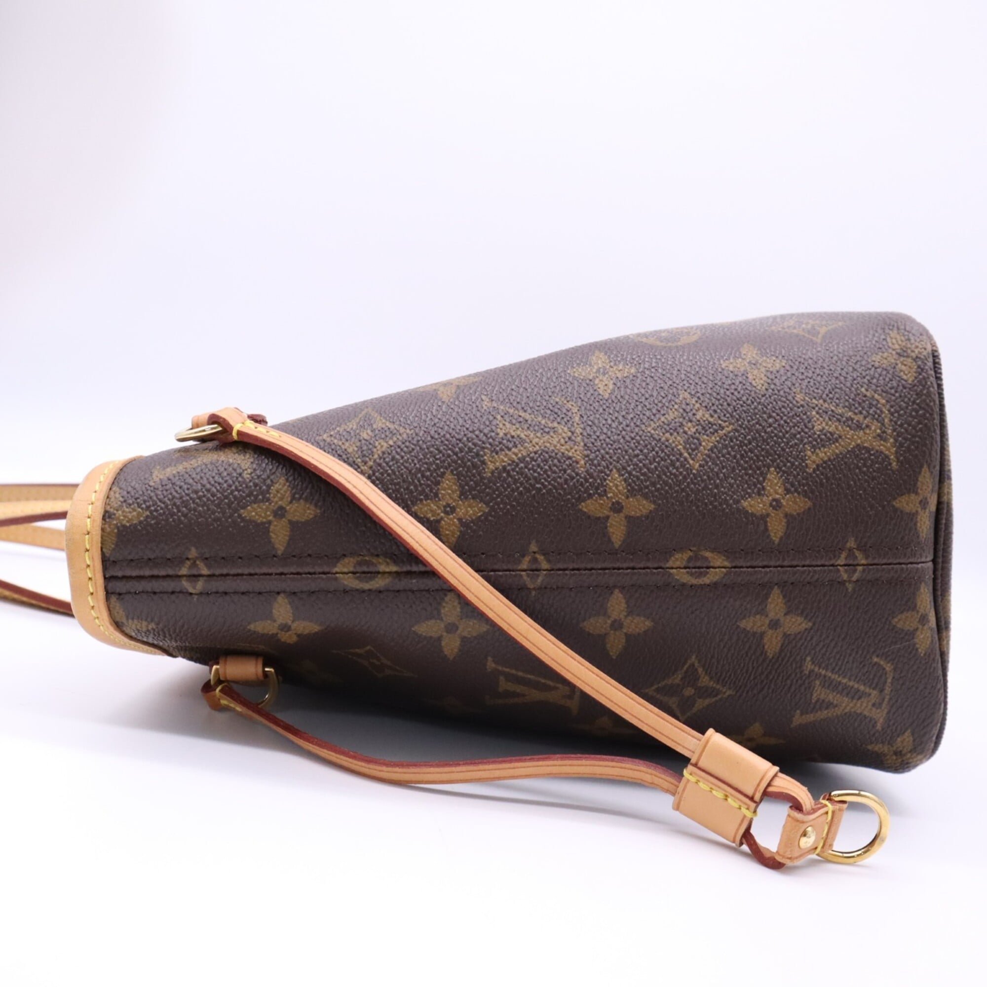 Louis Vuitton Monogram Beige Brown Coated Canvas Leather Handbag (Pre-Owned)