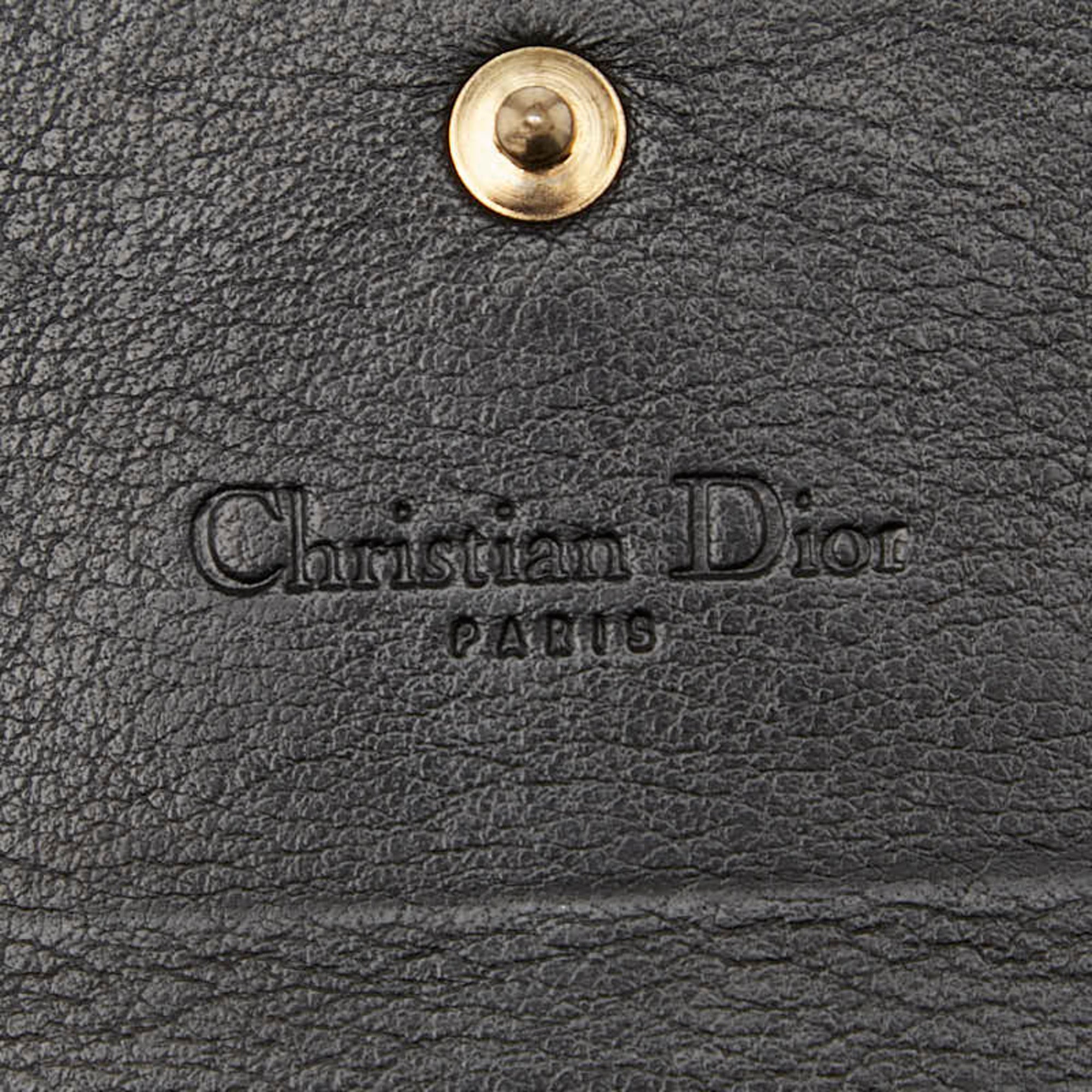 Christian Dior Black Patent Leather Chain/Shoulder Wallet (Pre-Owned)