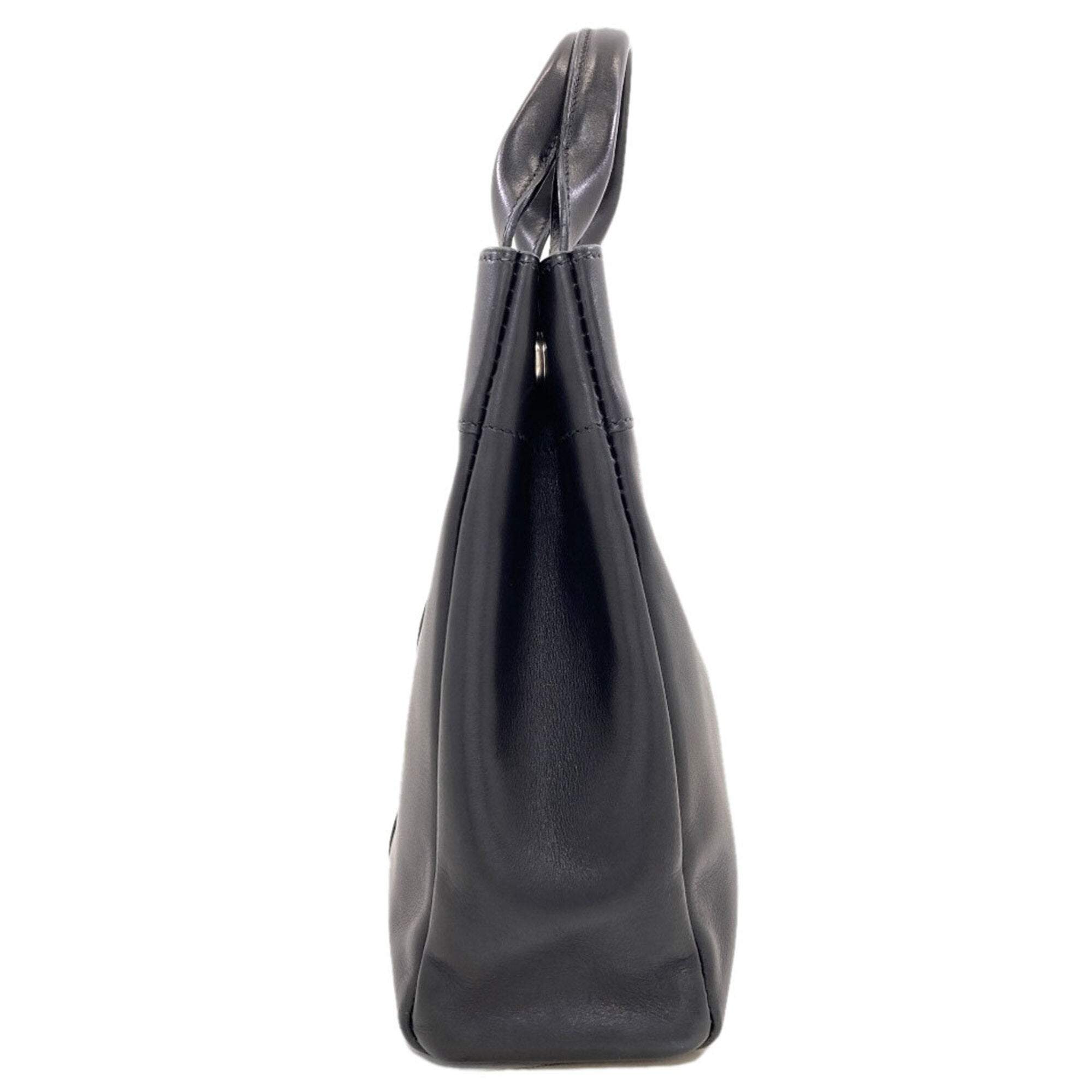 Hermes Black Evercalf Leather Handbag (Pre-Owned)