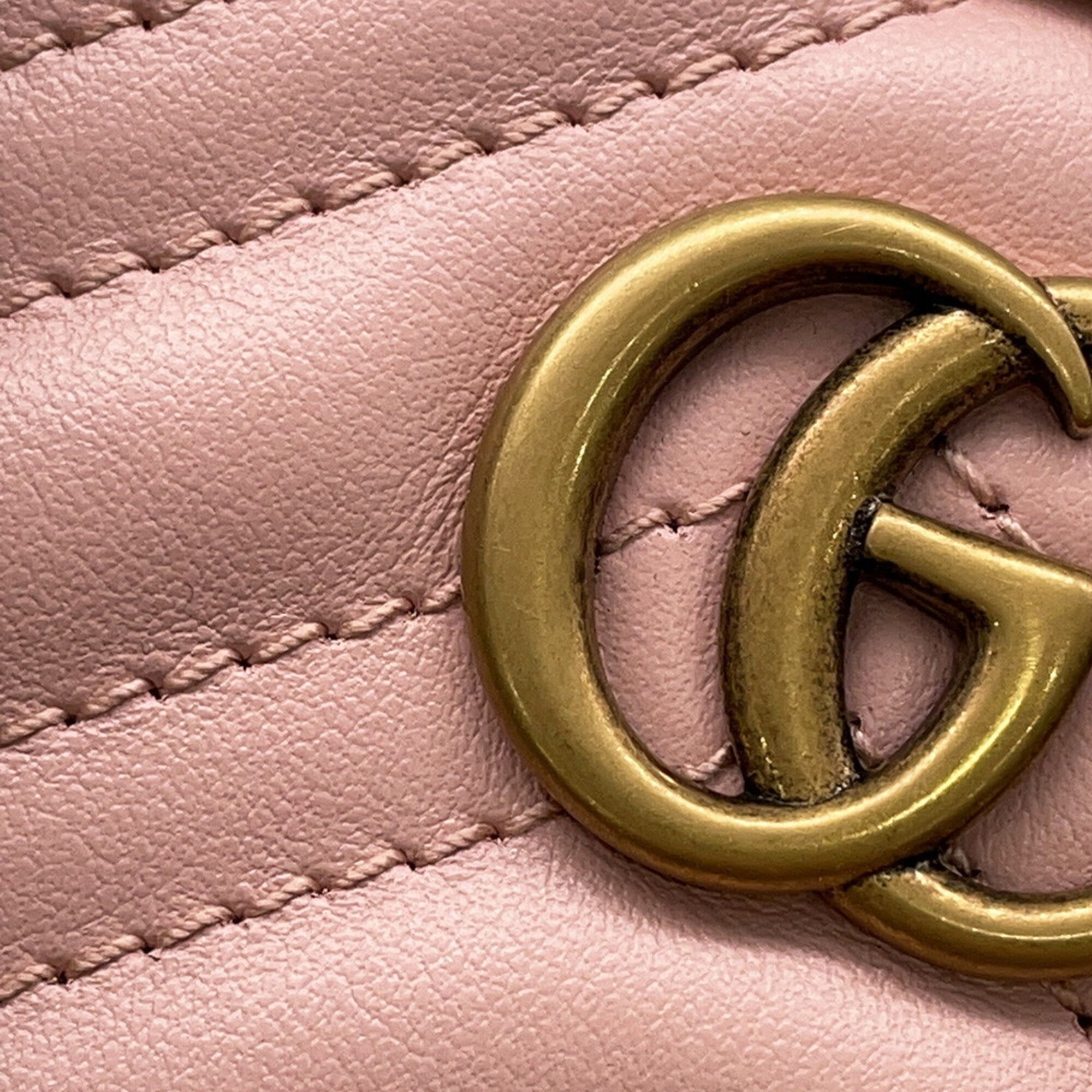 Gucci Pink Leather Coin Purse/Coin Case (Pre-Owned)