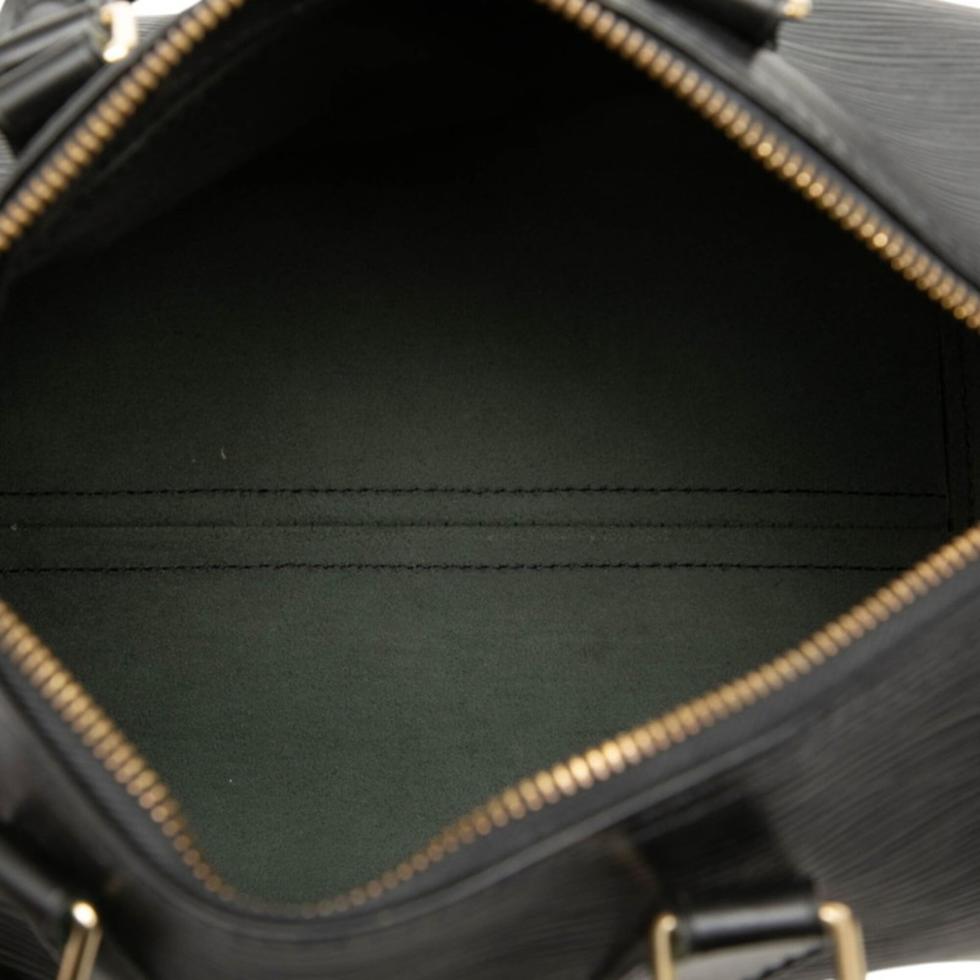 Louis Vuitton Black Noir Leather Boston Bag Handbag (Pre-Owned)