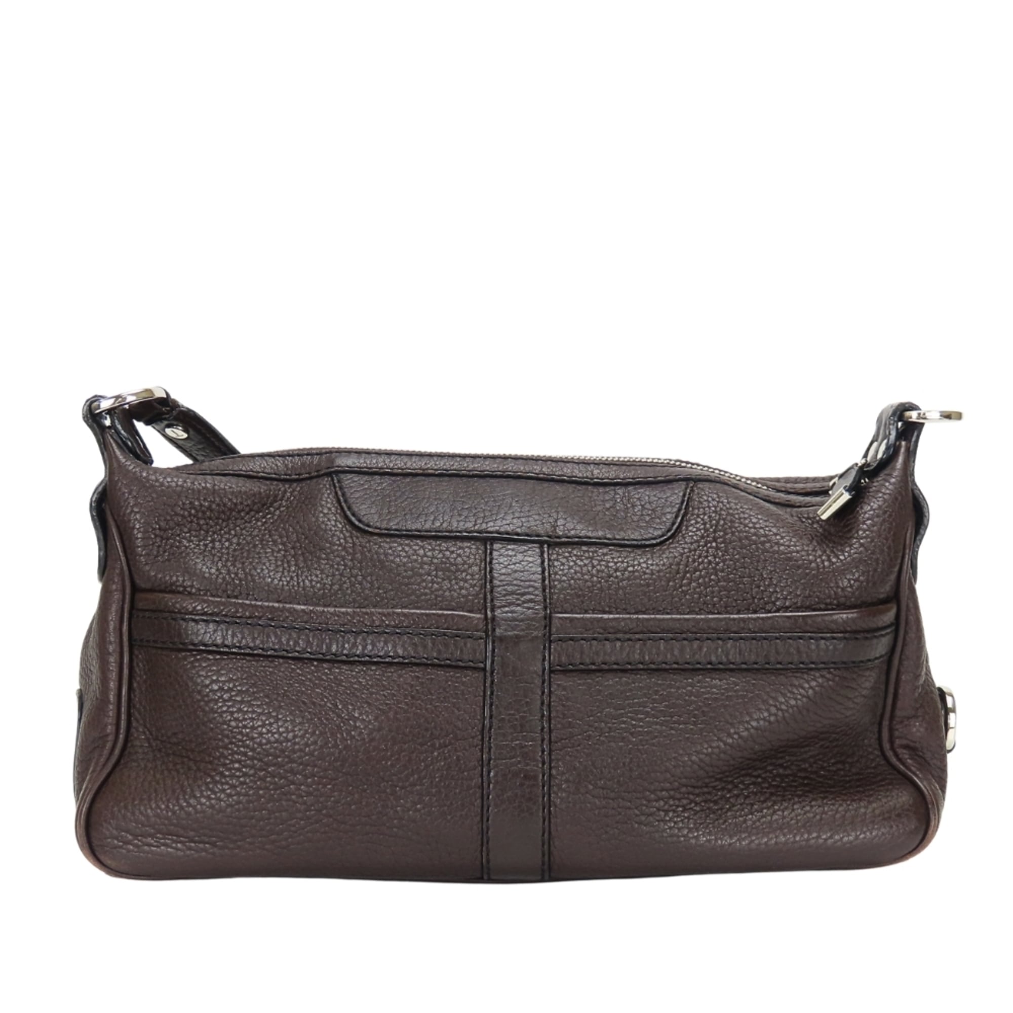 Tod's Dark Brown Leather Shoulder Bag (Pre-Owned)