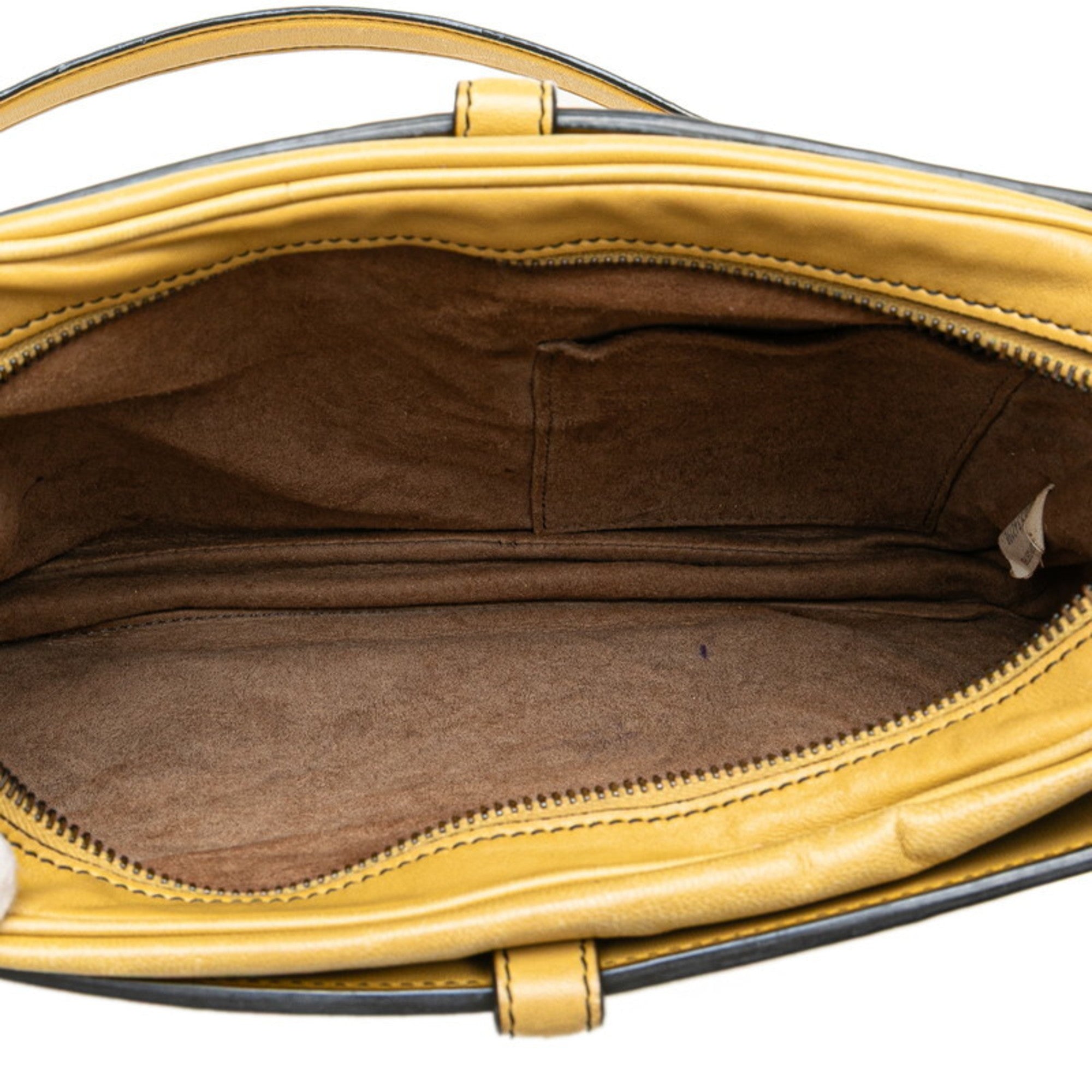 Bottega Veneta Intrecciato Yellow Leather Shoulder Bag (Pre-Owned)
