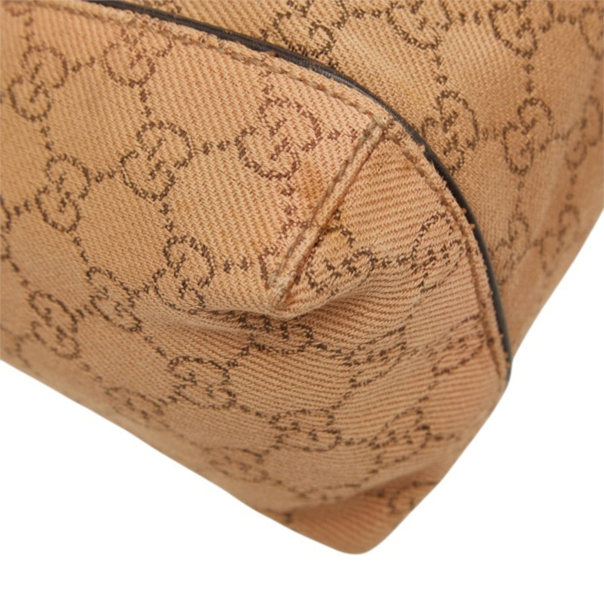 Gucci Brown Canvas Leather Handbag (Pre-Owned)