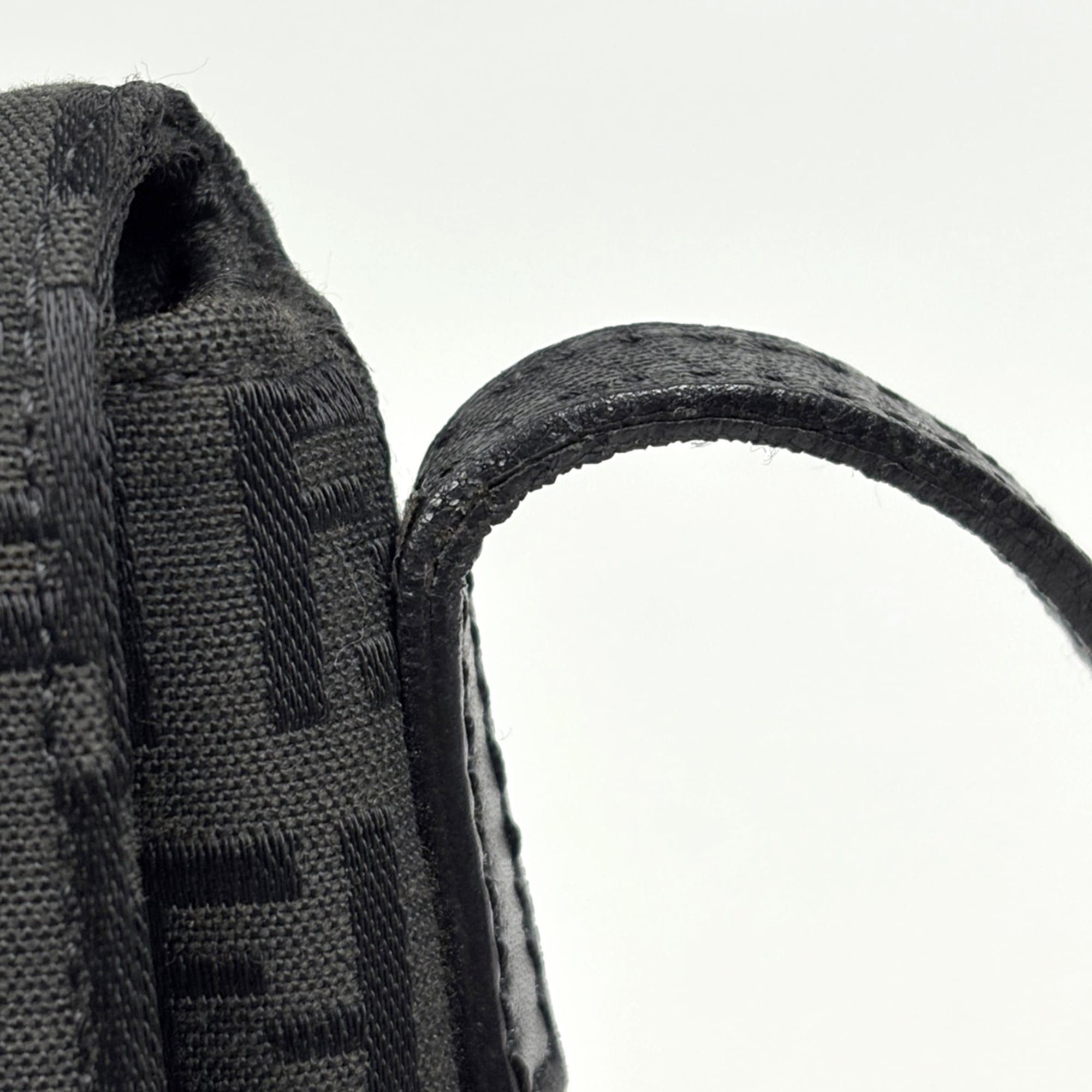 Fendi Black Canvas Leather Shoulder Bag (Pre-Owned)