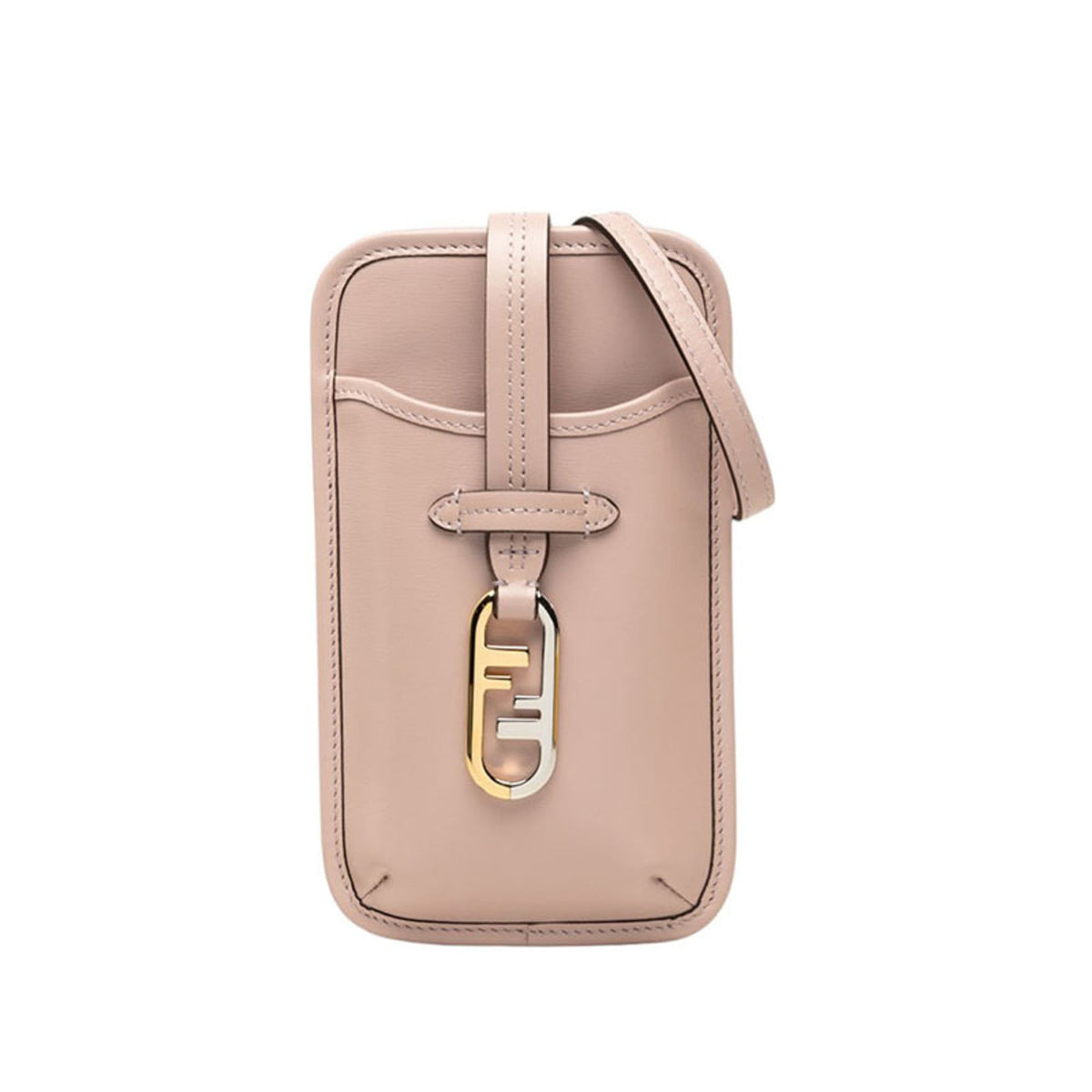 Fendi Pink Leather Pouch Shoulder Bag (Pre-Owned)