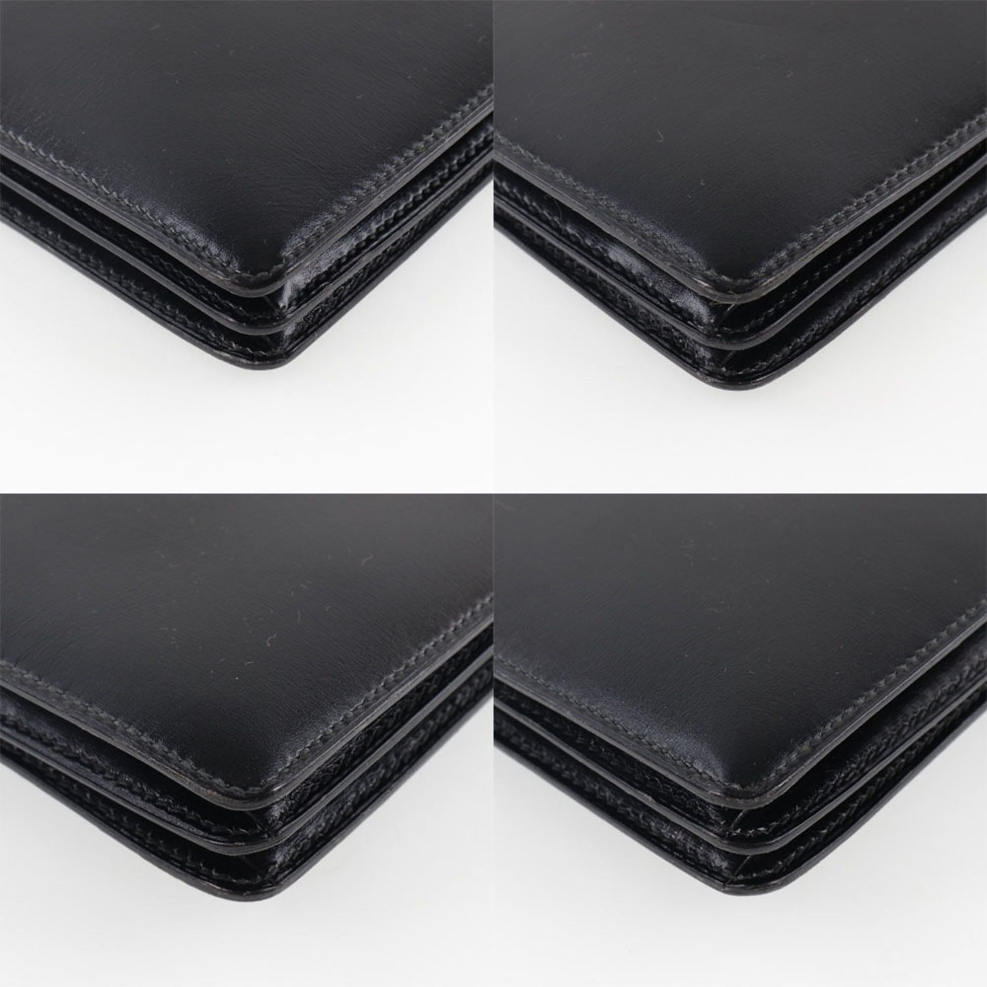 Hermes Black Box Calf Leather Handbag (Pre-Owned)