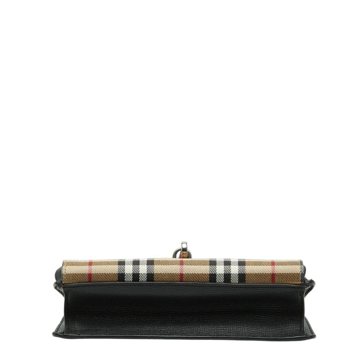 Burberry Black Brown Canvas Shoulder Bag (Pre-Owned)