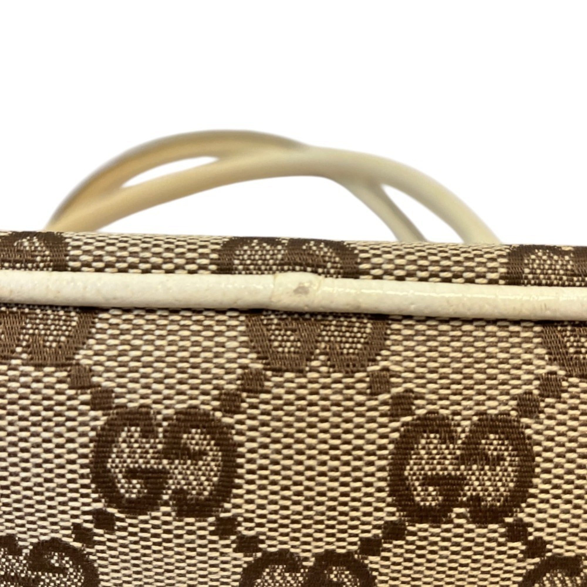 Gucci Gg Canvas Beige Gg Canvas Tote Bag (Pre-Owned)