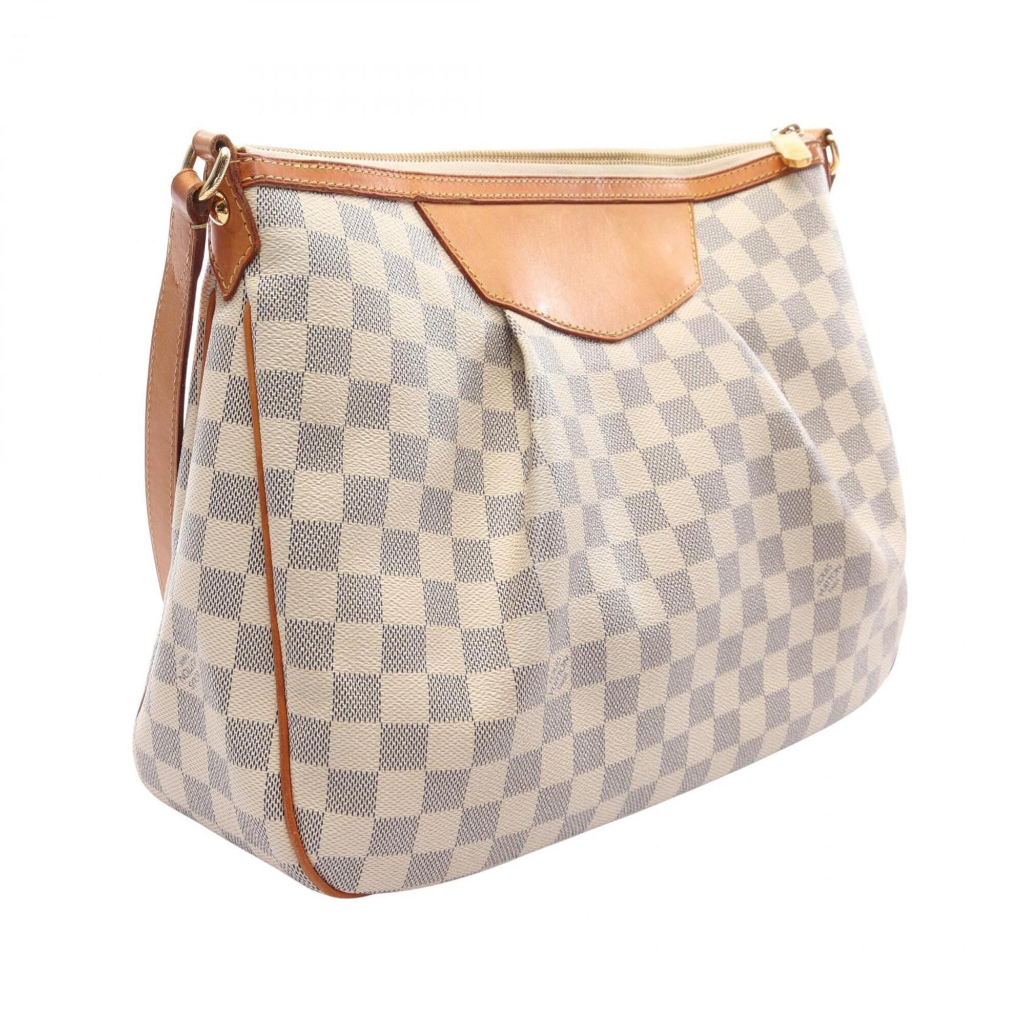 Louis Vuitton White Pvc Coated Canvas Leather Handbag Shoulder Bag (Pre-Owned)