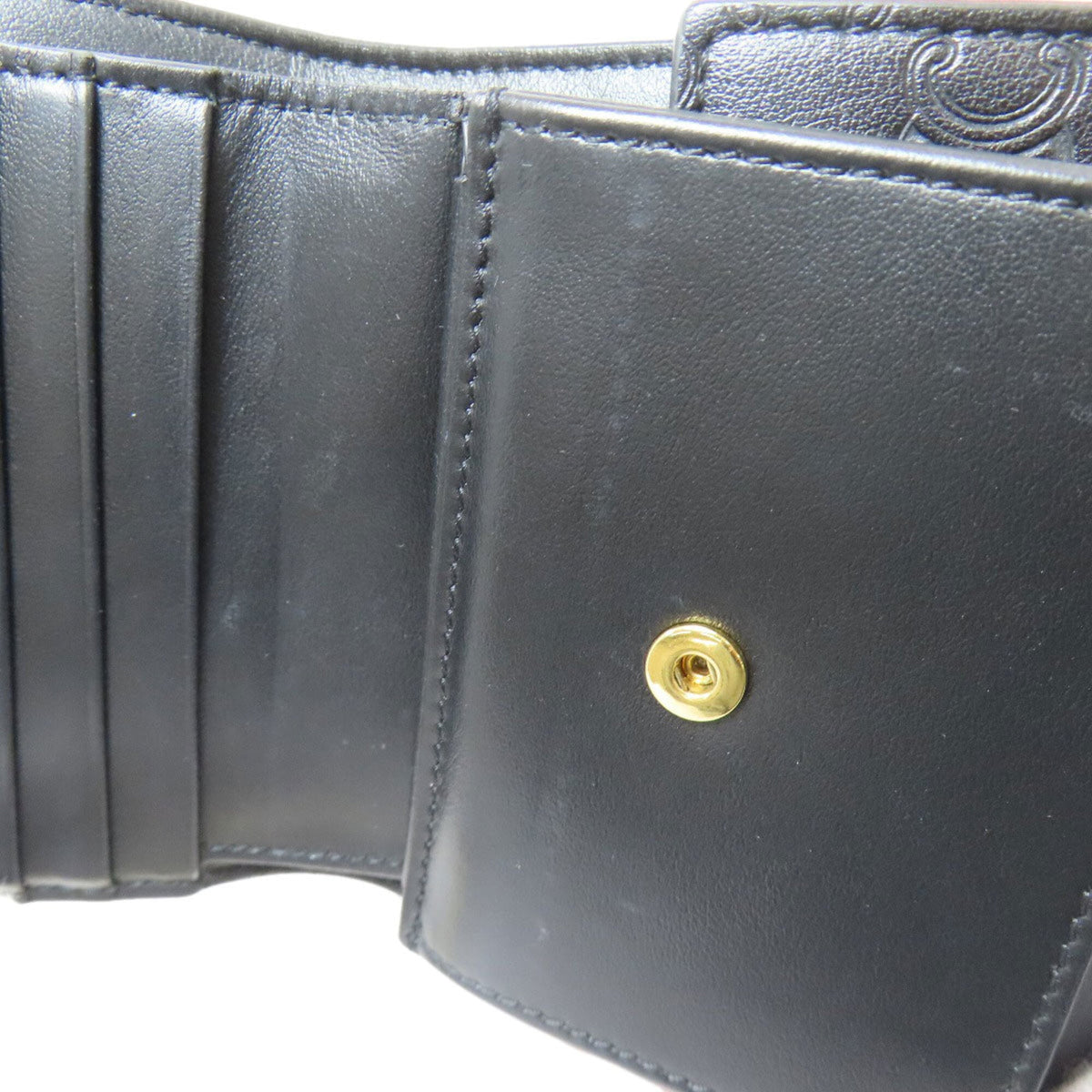 Celine Black Leather Wallet (Tri-Fold) (Pre-Owned)