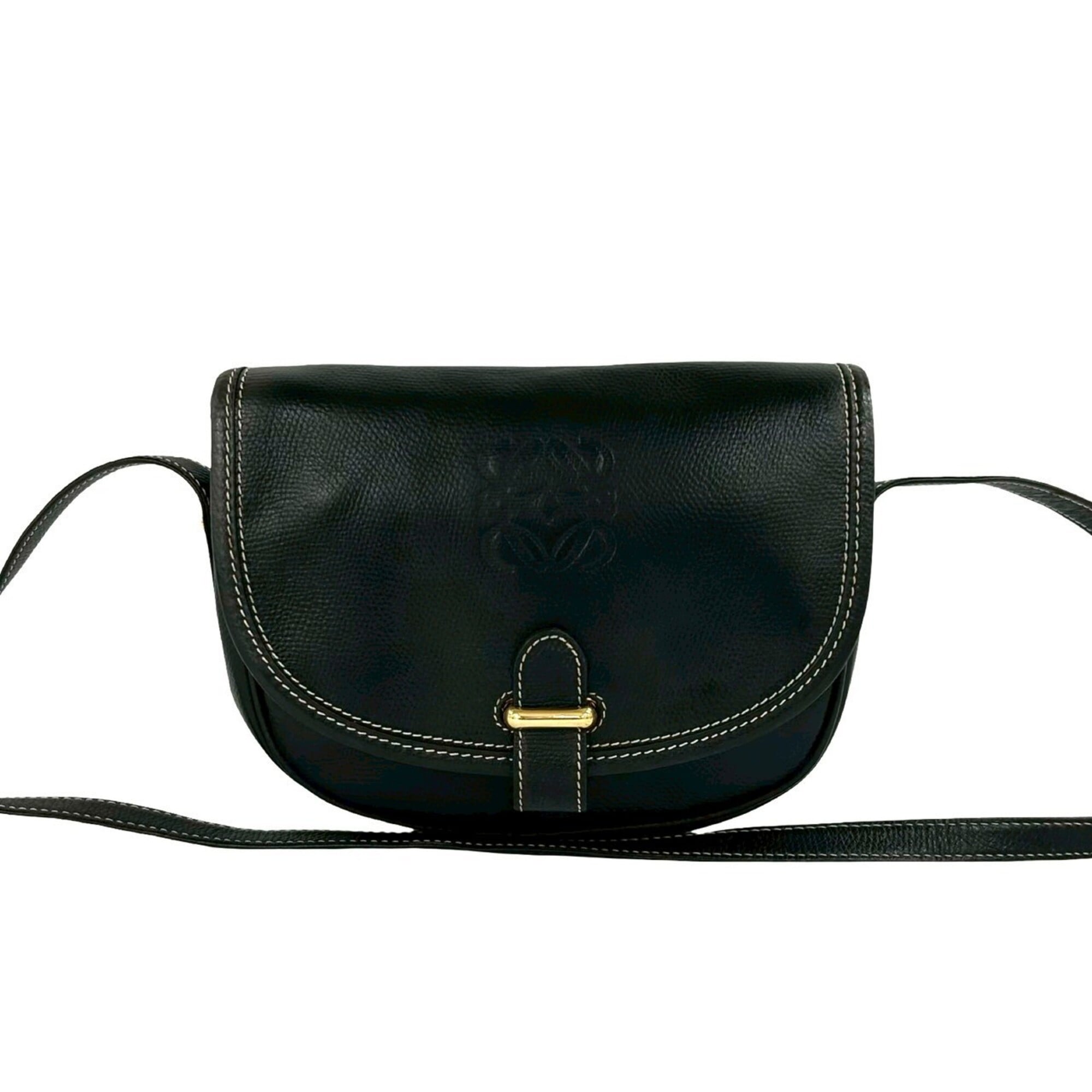 Loewe Black Leather Pochette Shoulder Bag (Pre-Owned)