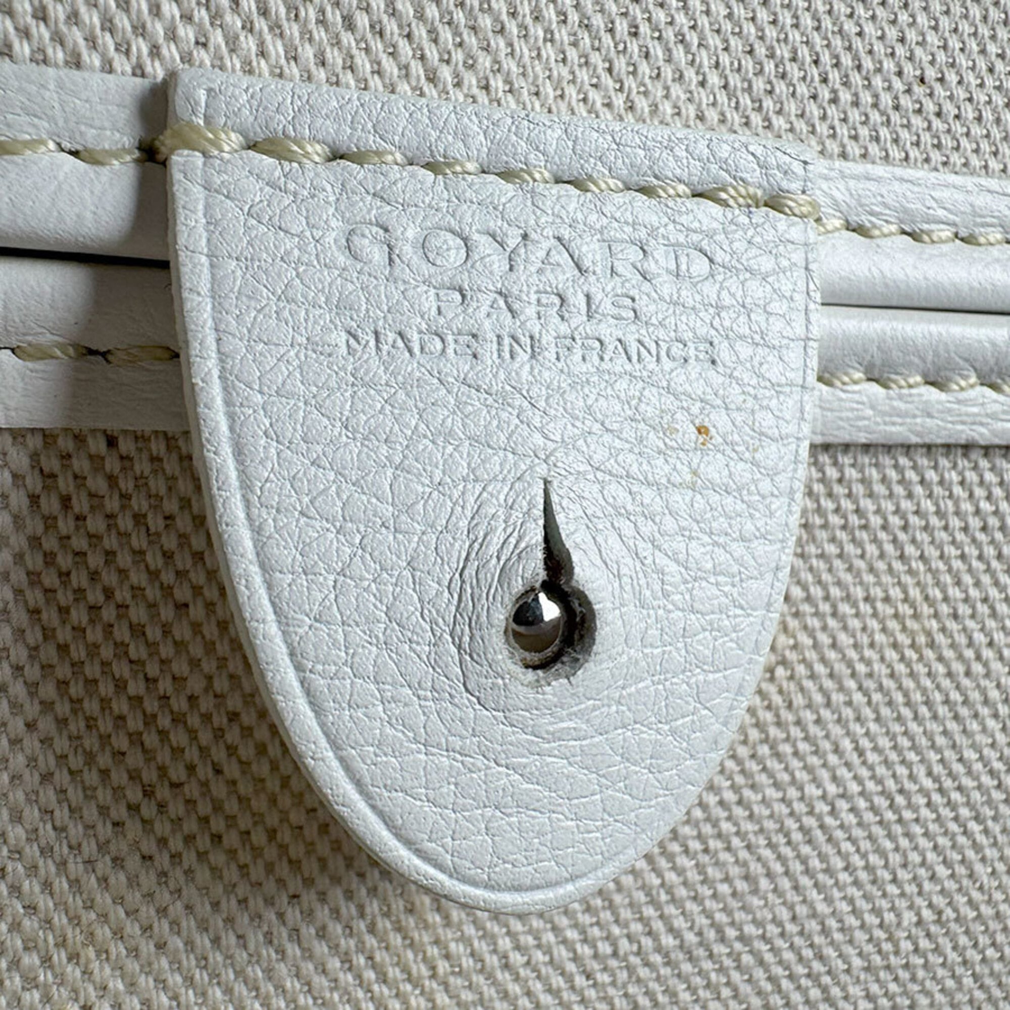 Goyard White Coated Canvas Tote Bag (Pre-Owned)
