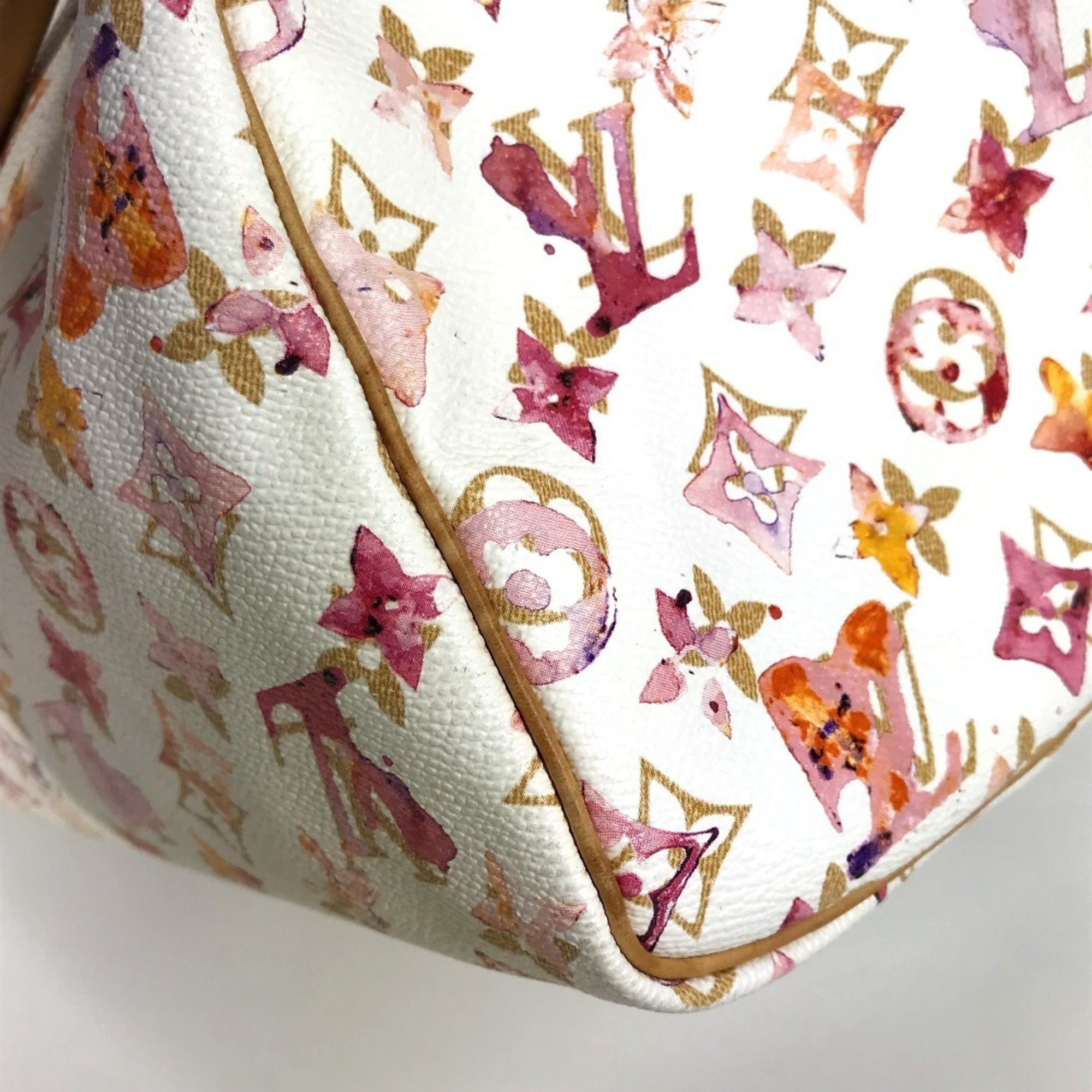 Louis Vuitton Monogram Watercolor Pink White Boston Bag Handbag (Pre-Owned)