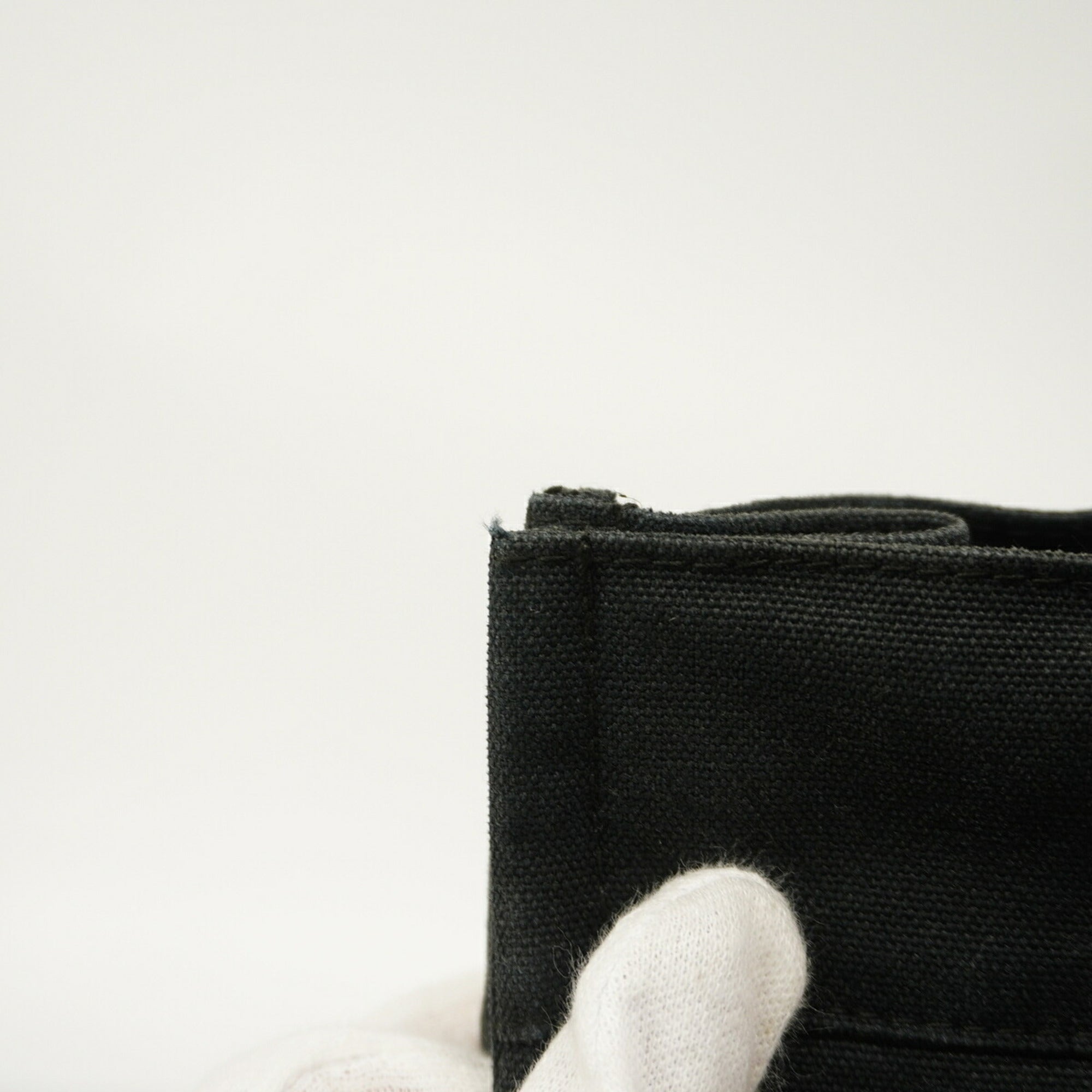 Hermes Black Canvas Tote Bag (Pre-Owned)