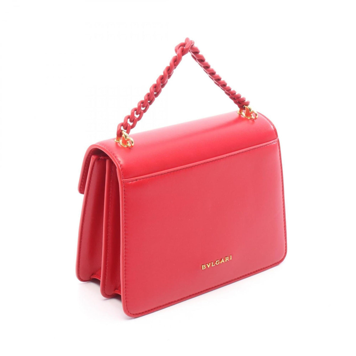 Bvlgari Red Color Leather Handbag (Pre-Owned)