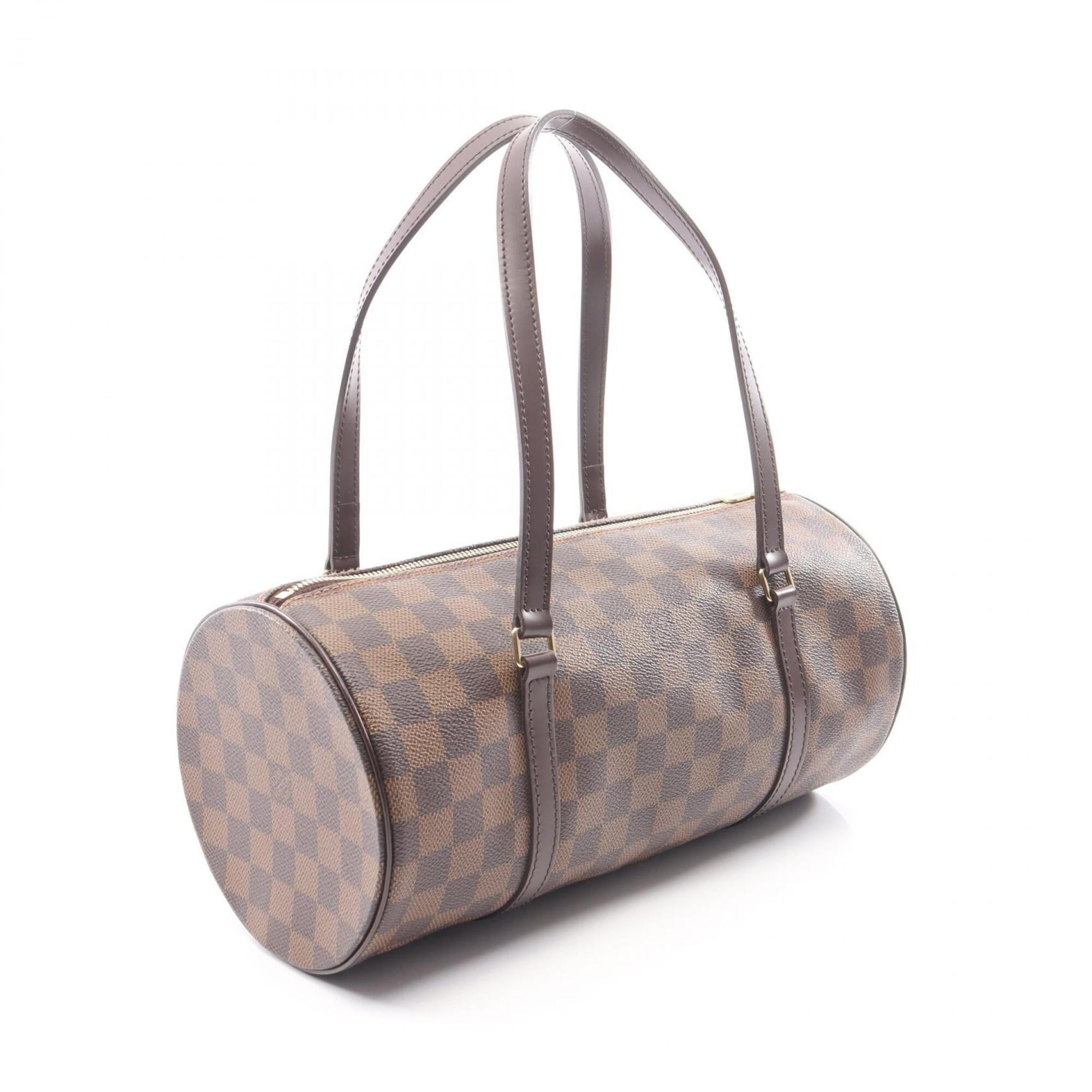 Louis Vuitton Brown Ebene Coated Canvas Leather Handbag Pouch (Pre-Owned)