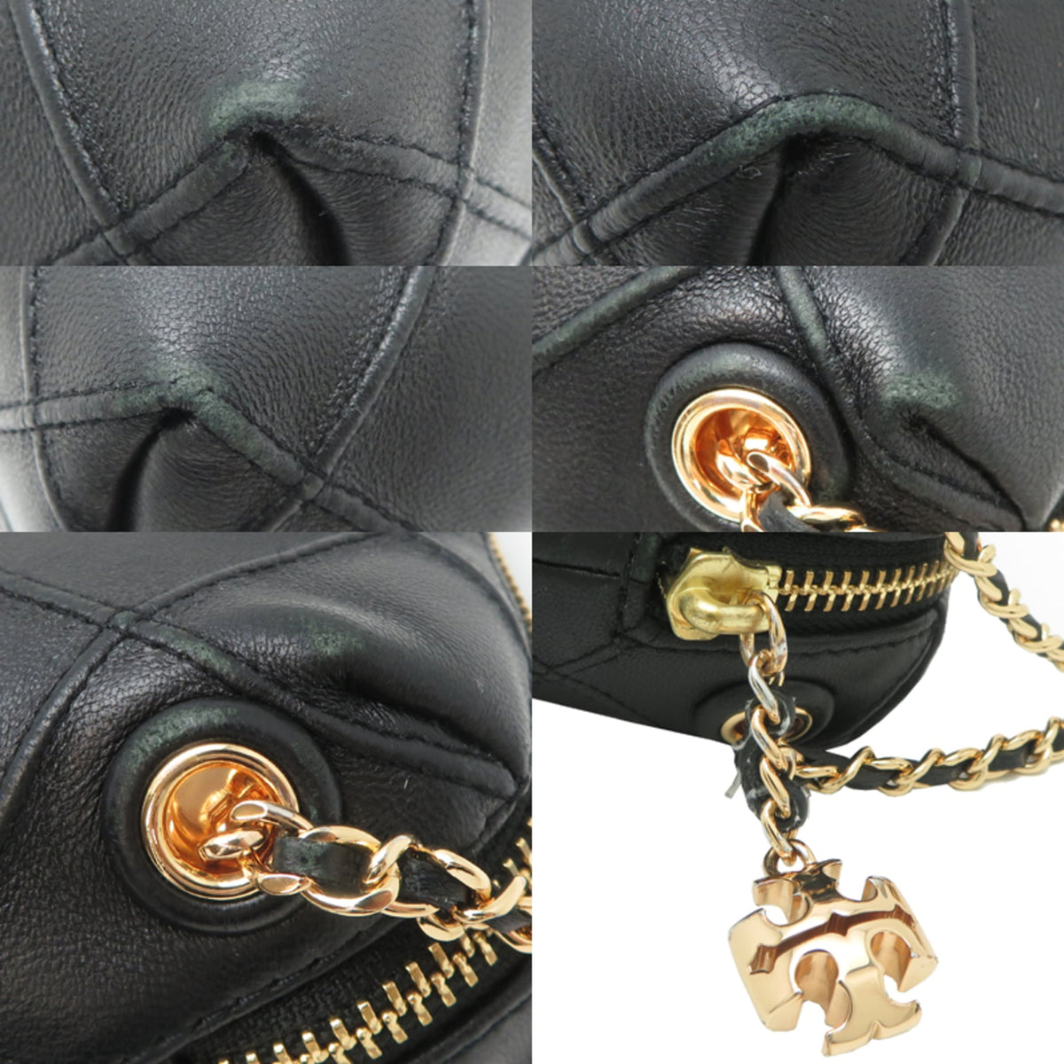 Tory Burch Black Leather Crossbody Bag Shoulder Bag (Pre-Owned)