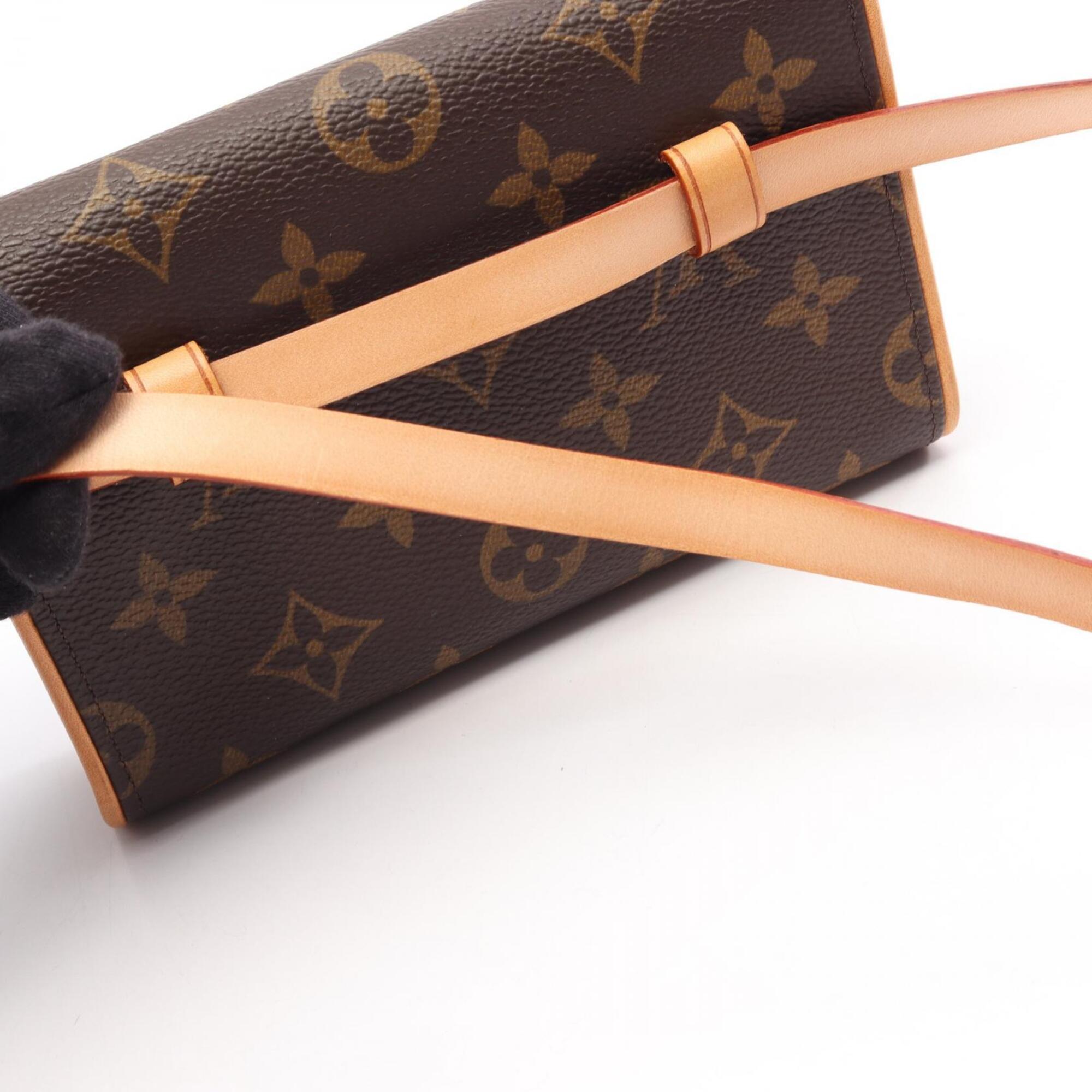 Louis Vuitton Brown Coated Canvas Pvc Monogram Leather Fanny Pack Handbag Sling Bag (Pre-Owned)