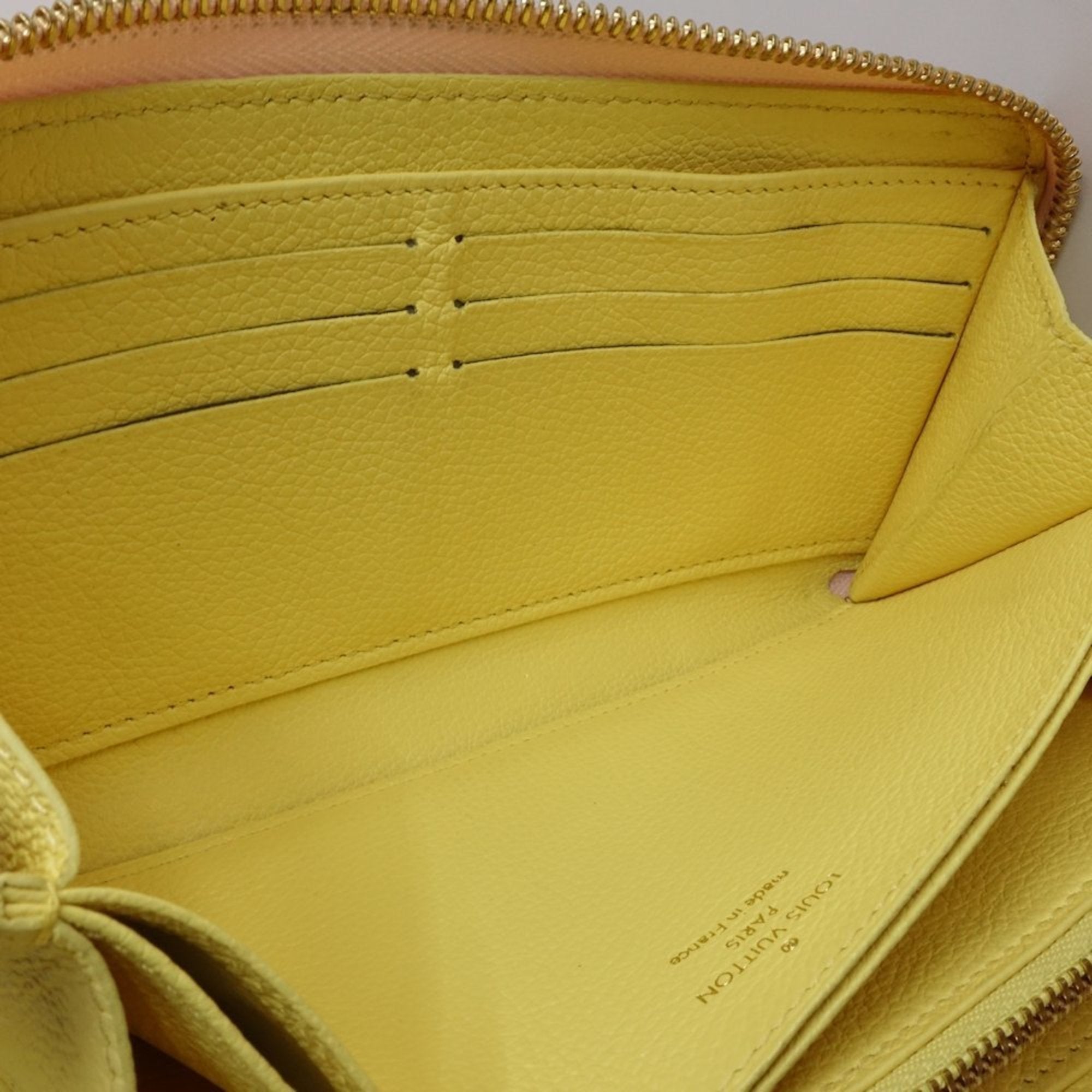 Louis Vuitton Beige Pink Yellow Monogram Empreinte Long Wallet (Bi-Fold) (Pre-Owned)