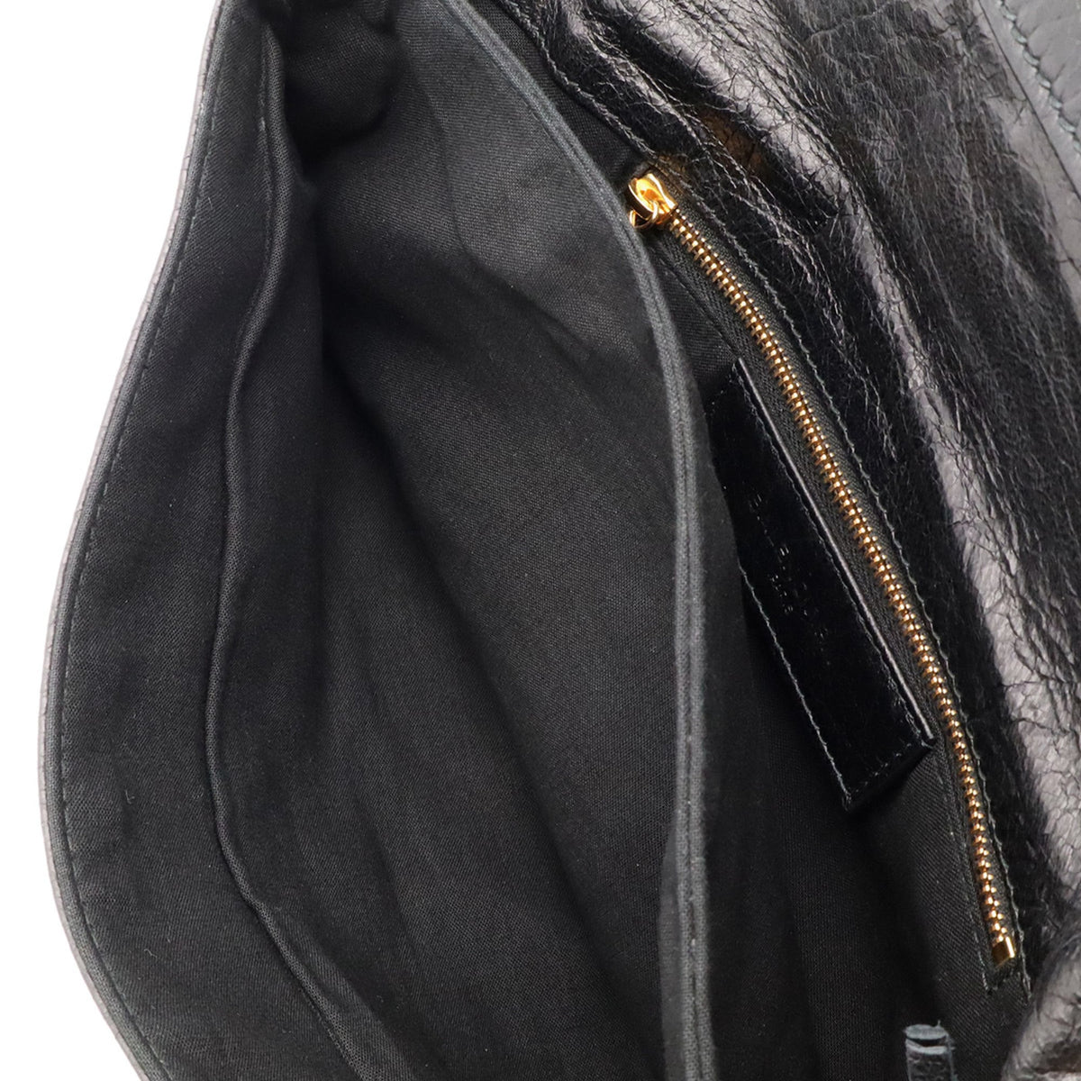 Balenciaga Black Leather Clutch Bag Shoulder Bag (Pre-Owned)