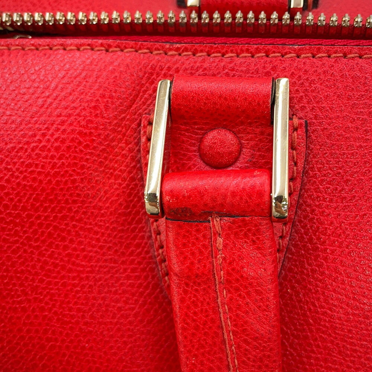 Valextra Red Color Leather Handbag (Pre-Owned)